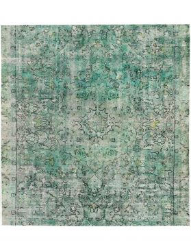 Persisk vintage matta  grön <br/>260 x 260 cm