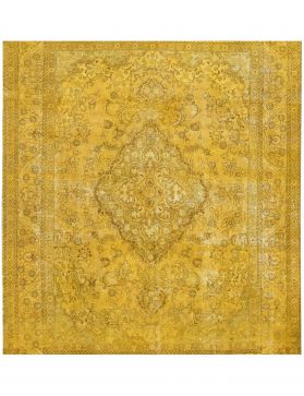 Persialaiset vintage matot 295 x 295 keltainen