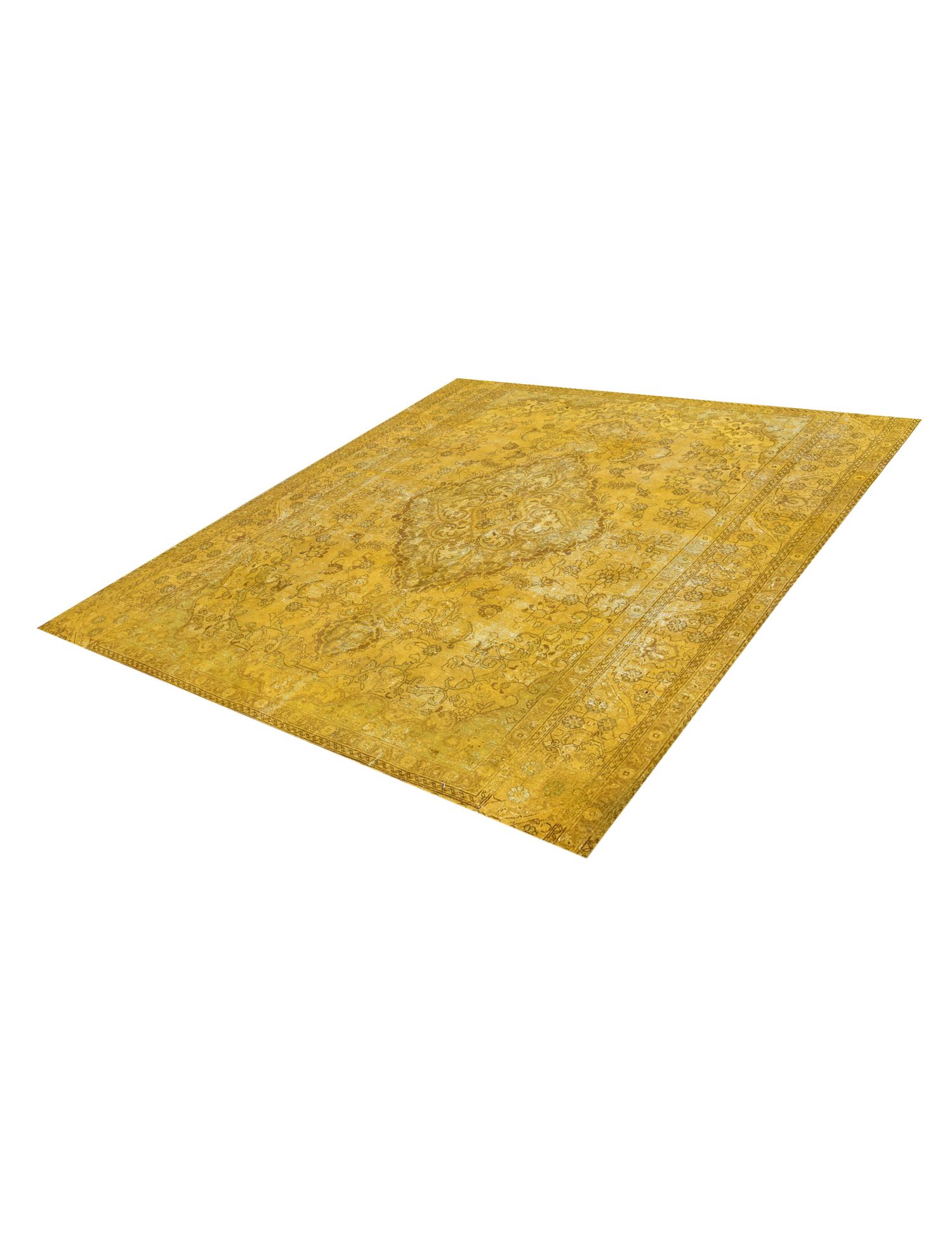 Quadrat  Vintage Teppich  gelb <br/>295 x 295 cm