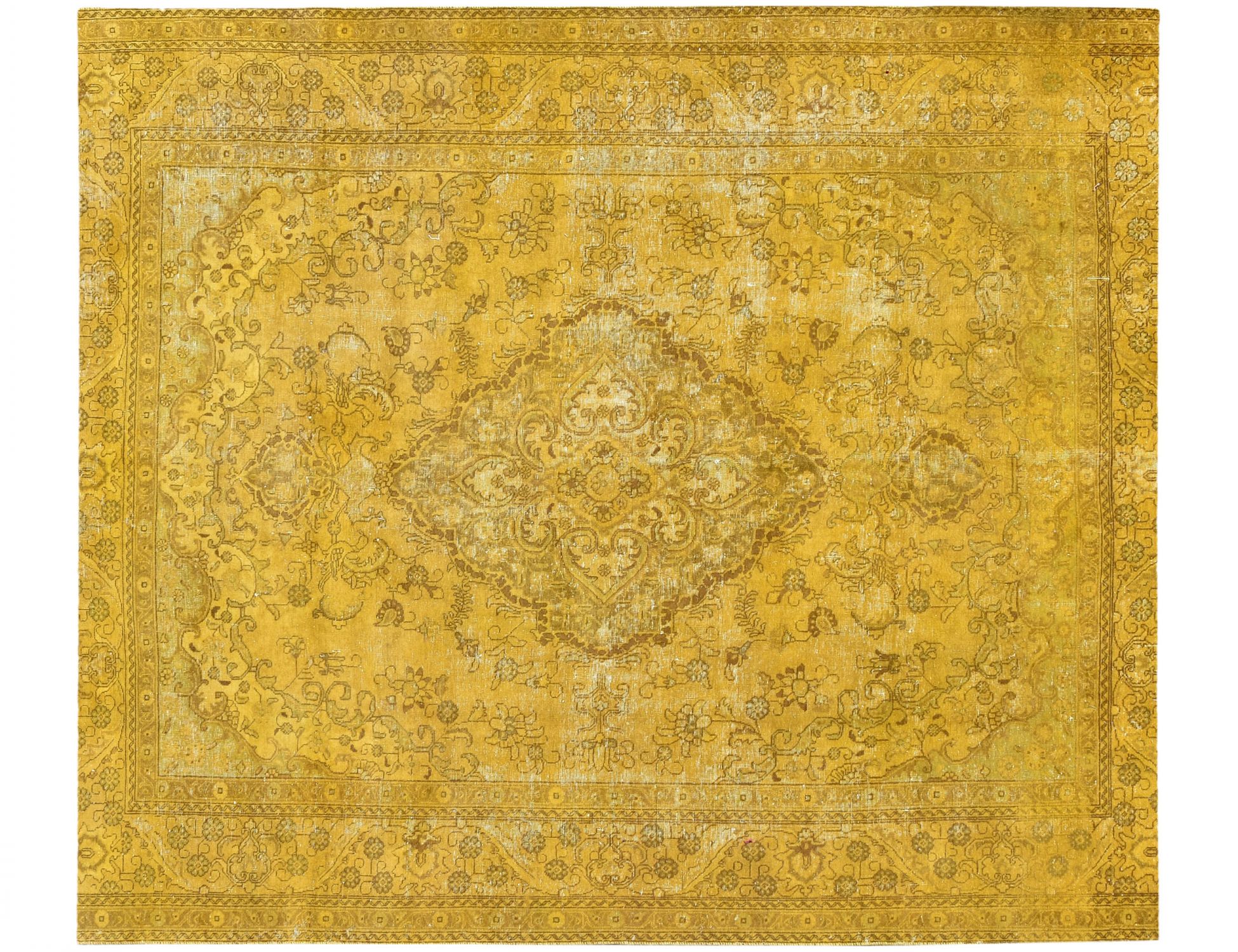 Tappeto vintage persiano  giallo <br/>350 x 295 cm