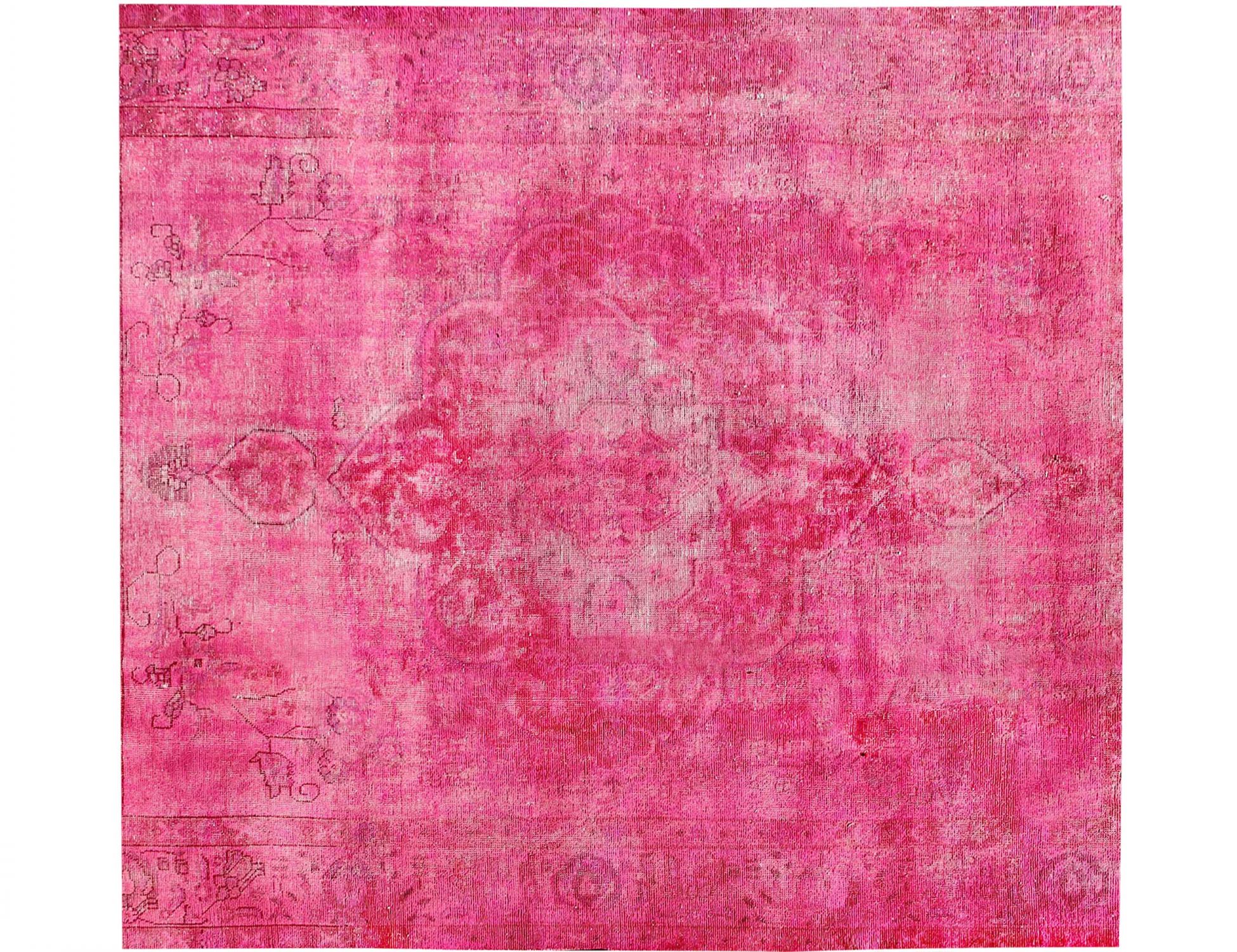 Alfombra persa vintage  rosa <br/>290 x 290 cm