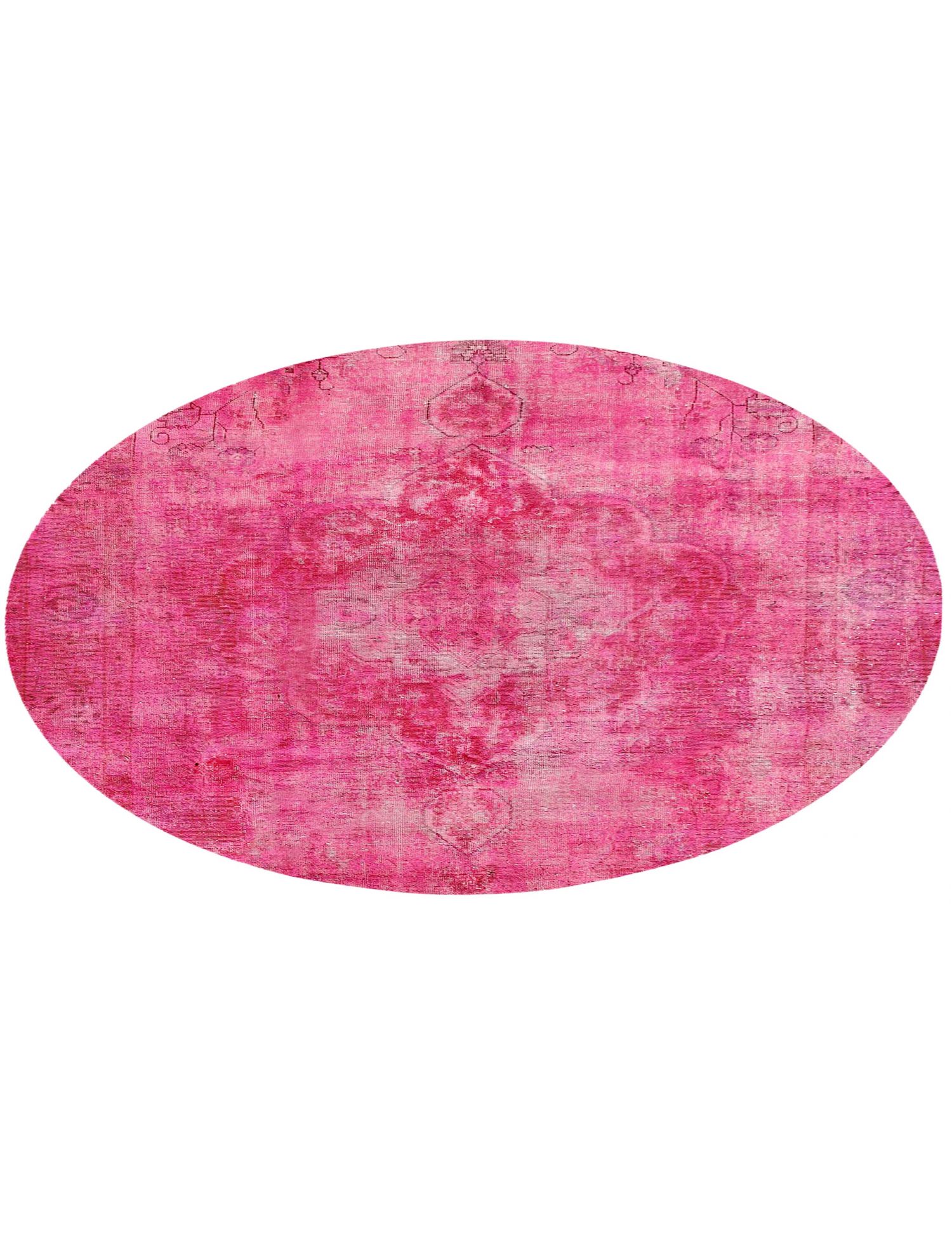 Rund  Vintage Teppich  rosa <br/>290 x 290 cm