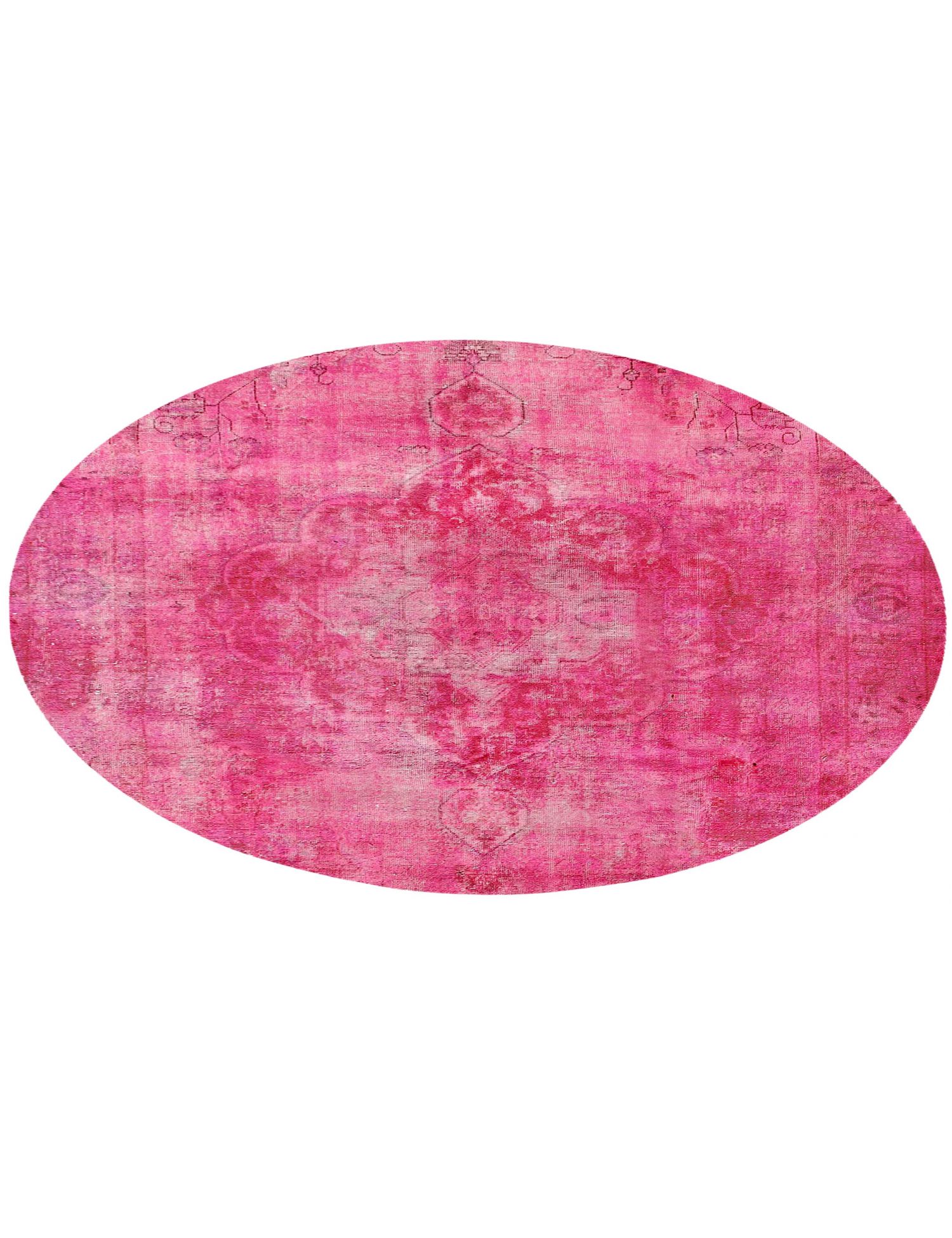 Rund  Vintage Teppich  rosa <br/>290 x 290 cm