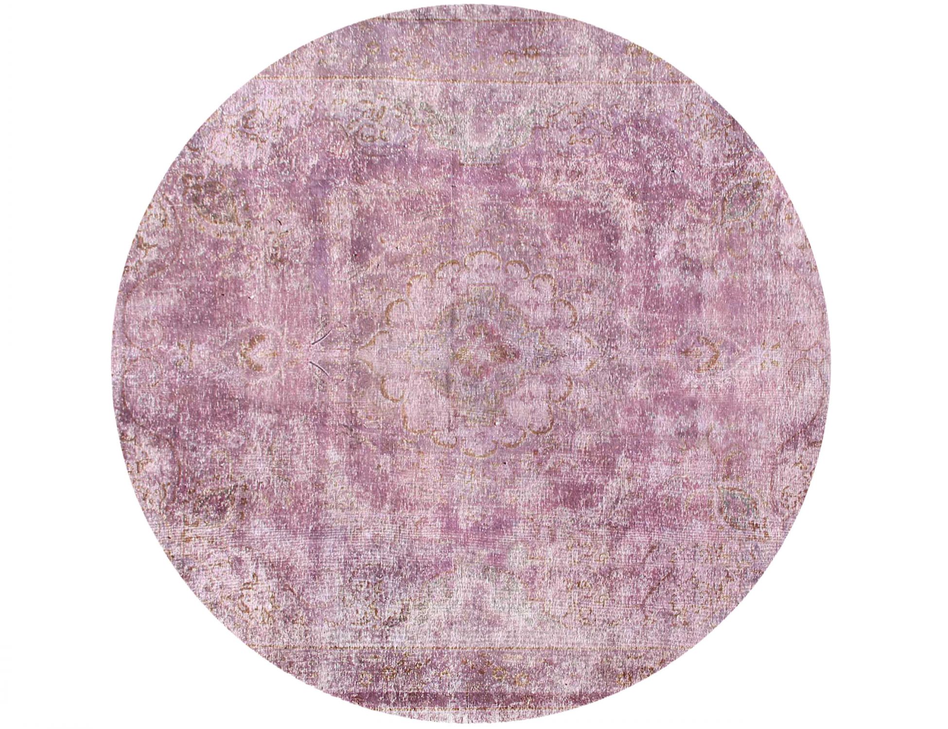 Rund  Vintage Teppich  lila <br/>296 x 296 cm