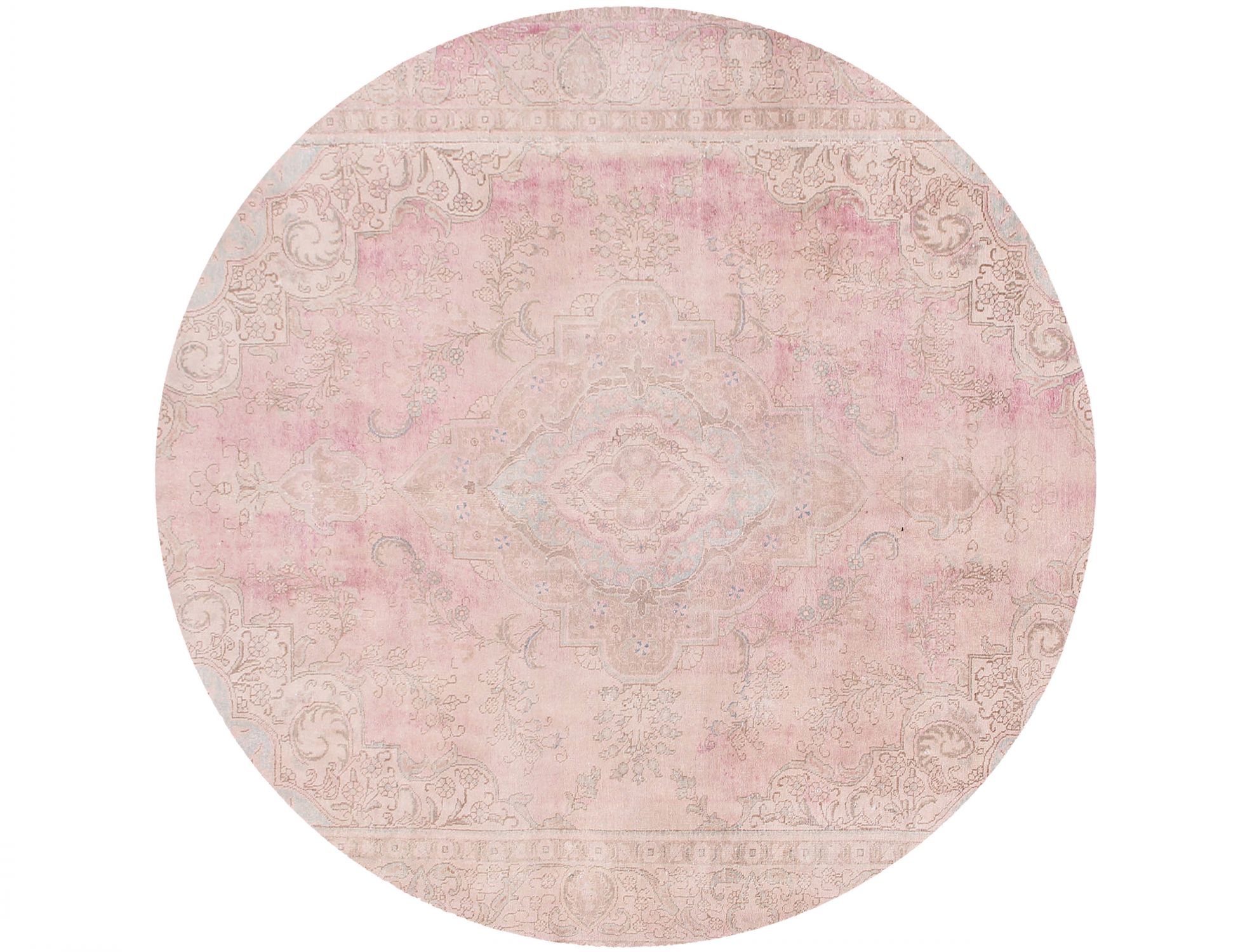 Perzisch Vintage Tapijt  roze <br/>273 x 273 cm