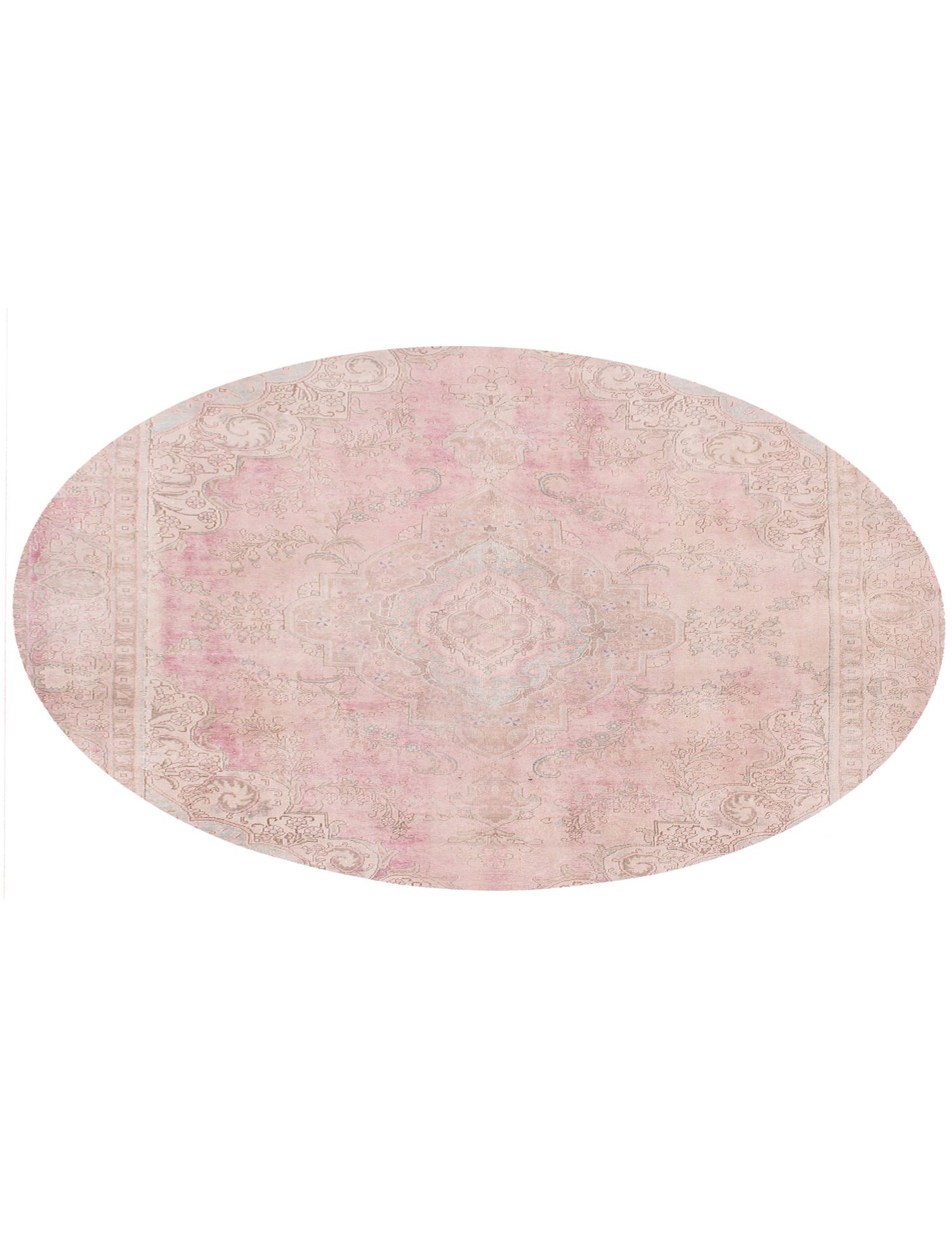 Tapis Persan vintage  rose <br/>273 x 273 cm
