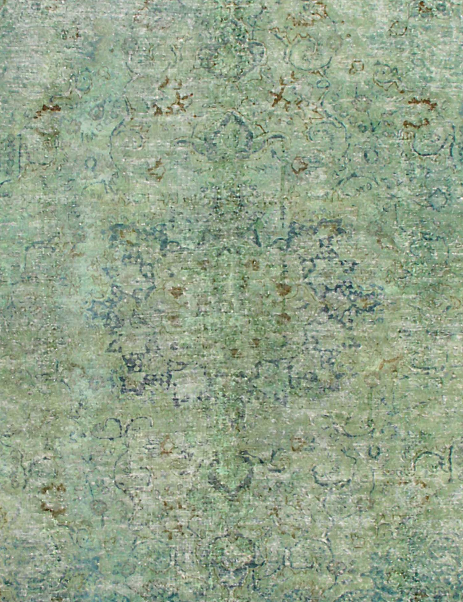 Tapis Persan vintage  vert <br/>261 x 261 cm