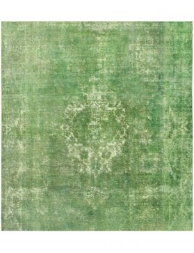 Persisk Vintagetæppe 276 x 276 grøn
