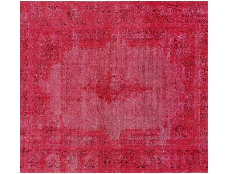 Rood Perzië Perzisch Vintage Tapijt 298 x 298 cm