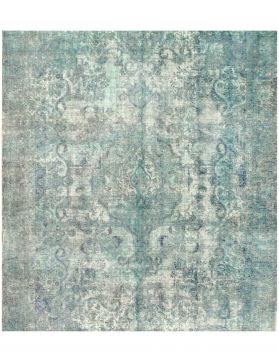 Tapis Persan vintage 267 x 267 turquoise