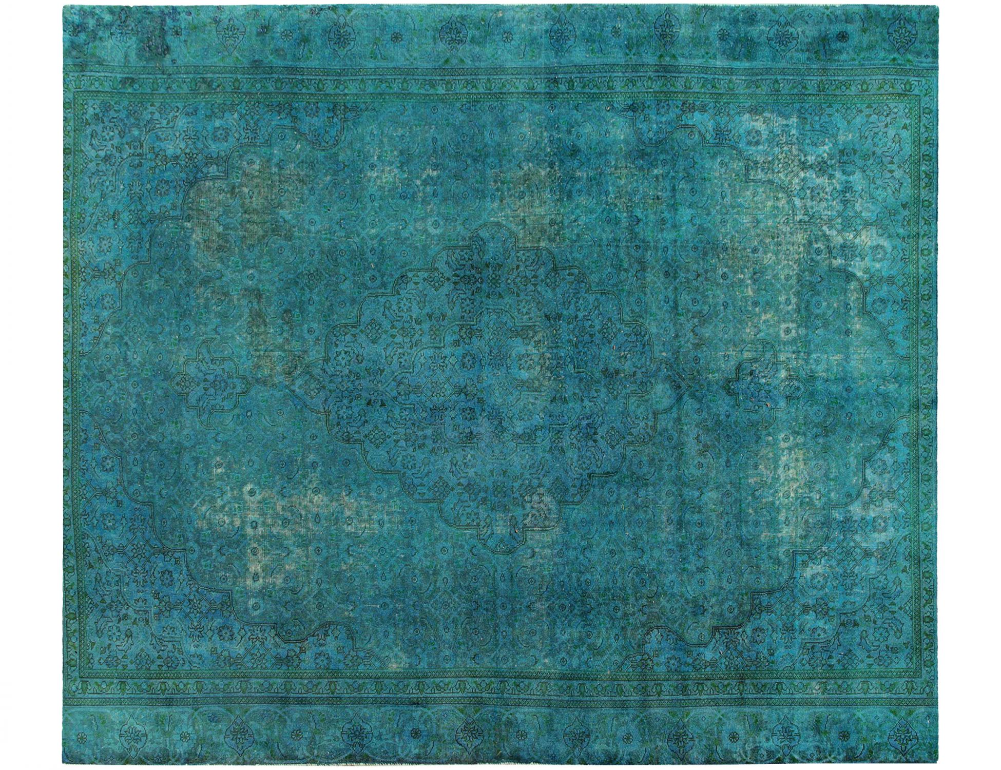 Tappeto vintage persiano  turchese <br/>300 x 260 cm