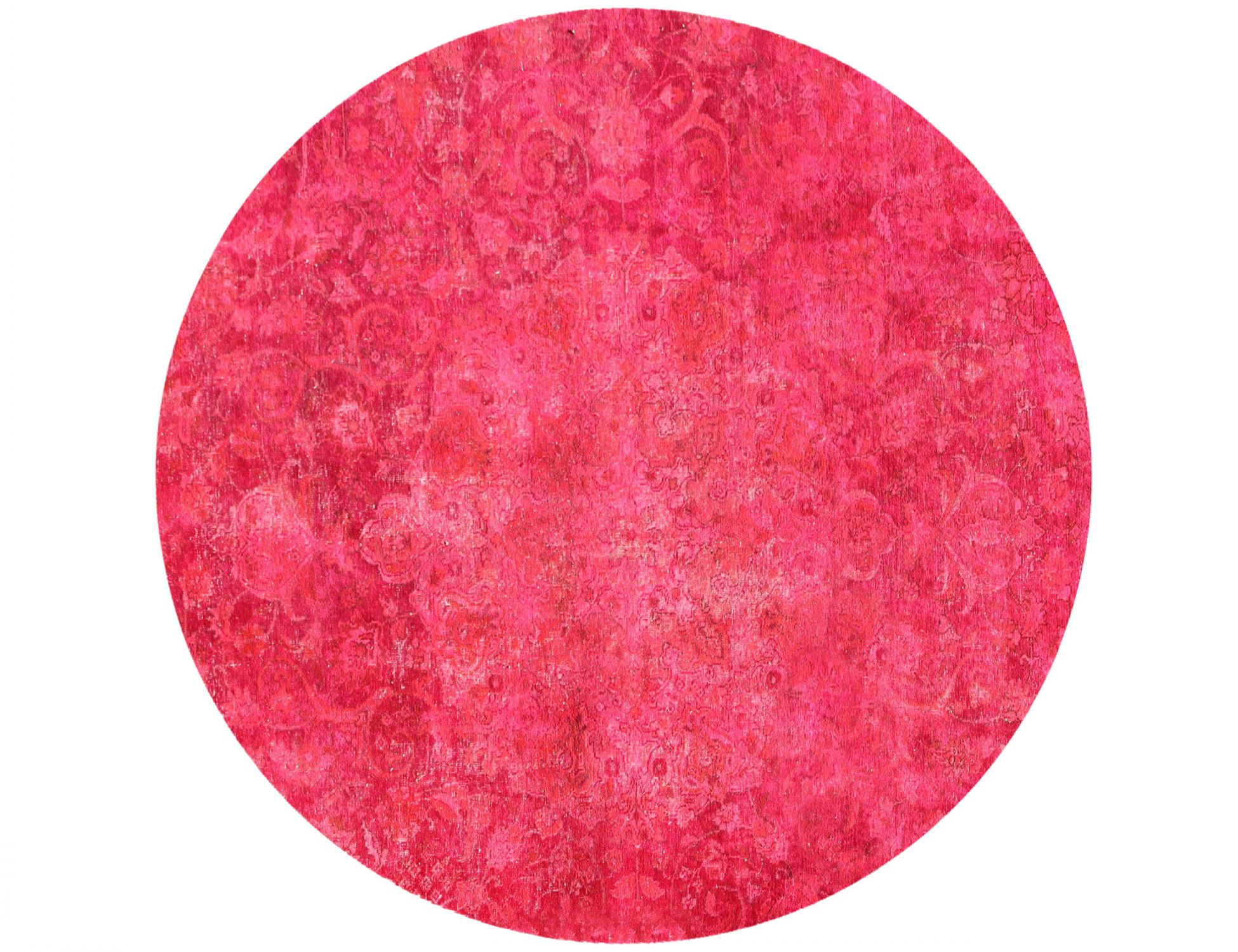 Round  Vintage Carpet  red  <br/>180 x 180 cm