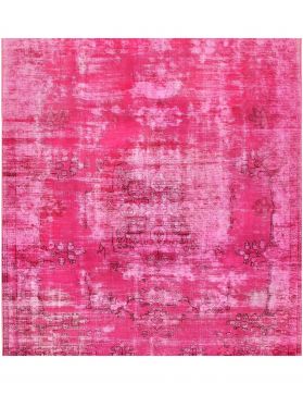 Persischer Vintage Teppich 207 x 207 rosa