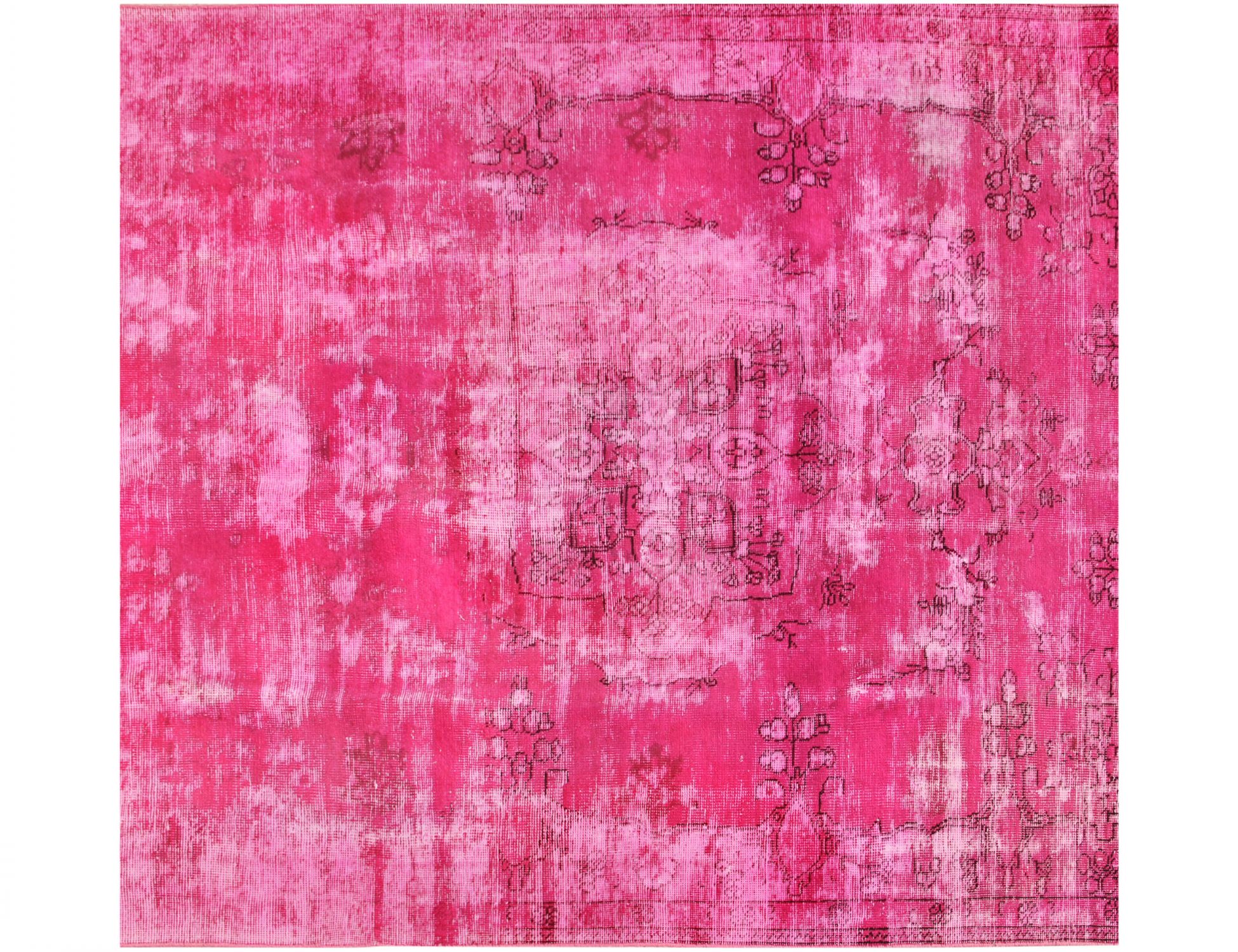 Tappeto vintage persiano  rosa <br/>207 x 207 cm