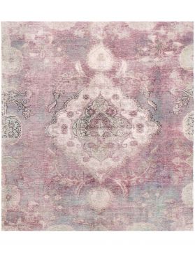Persischer Vintage Teppich 174 x 174 rosa