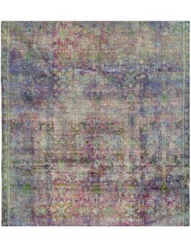 Alfombra persa vintage 217 x 217 púrpura