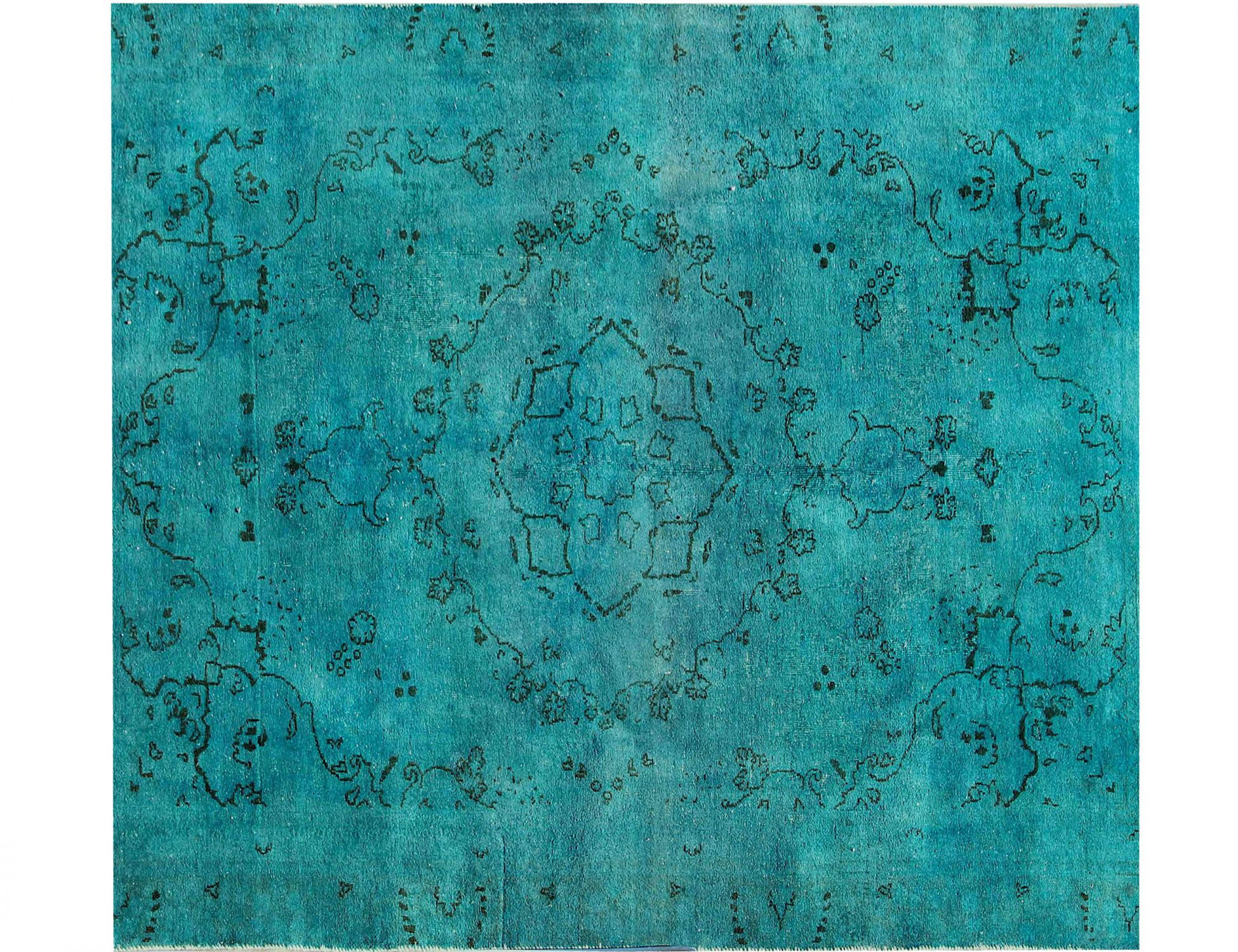 Tappeto vintage persiano  turchese <br/>170 x 170 cm