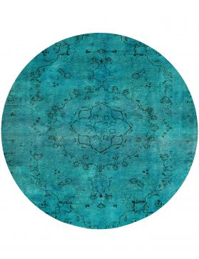 Tapis Persan vintage 170 x 170 turquoise