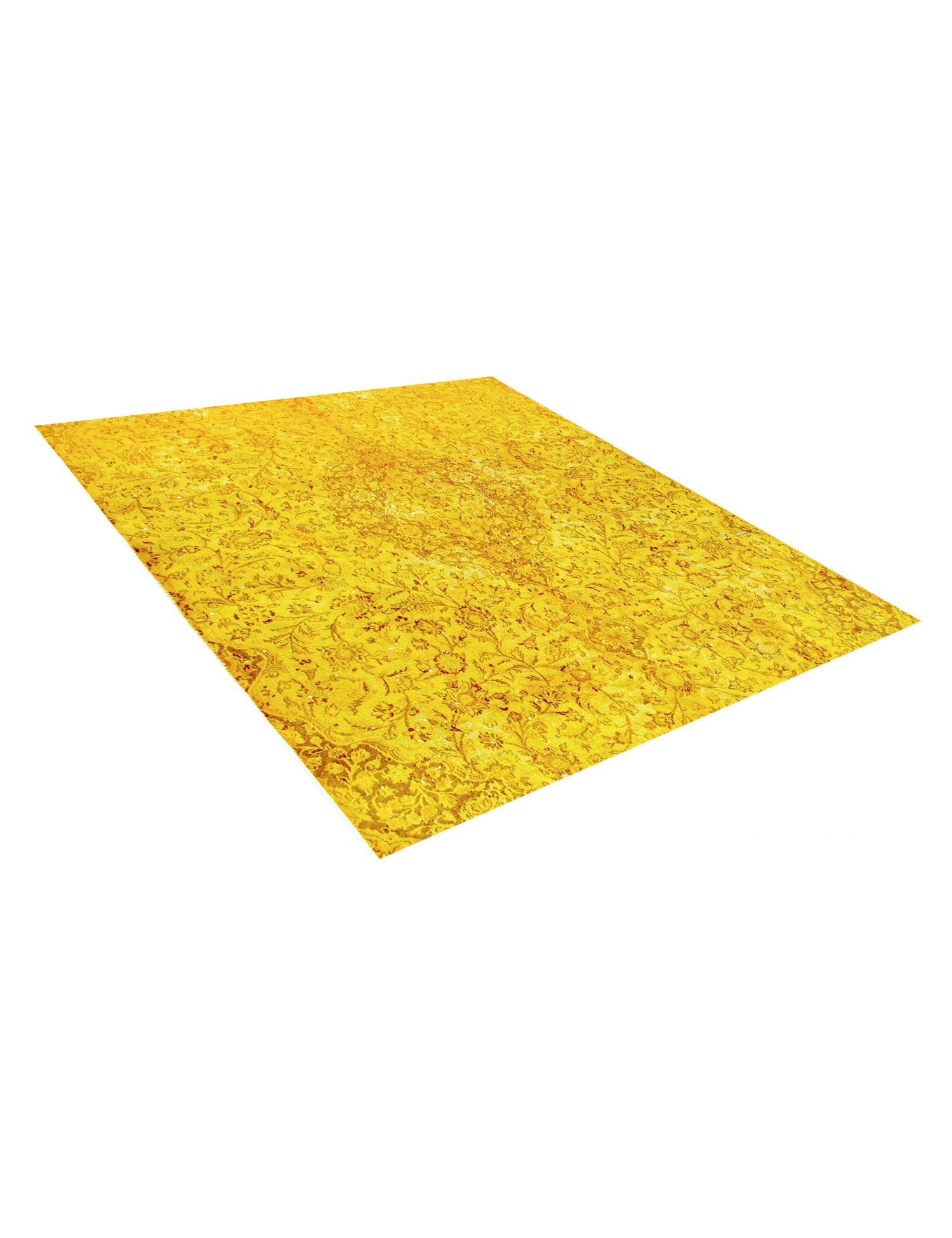 Quadrat  Vintage Teppich  gelb <br/>183 x 183 cm