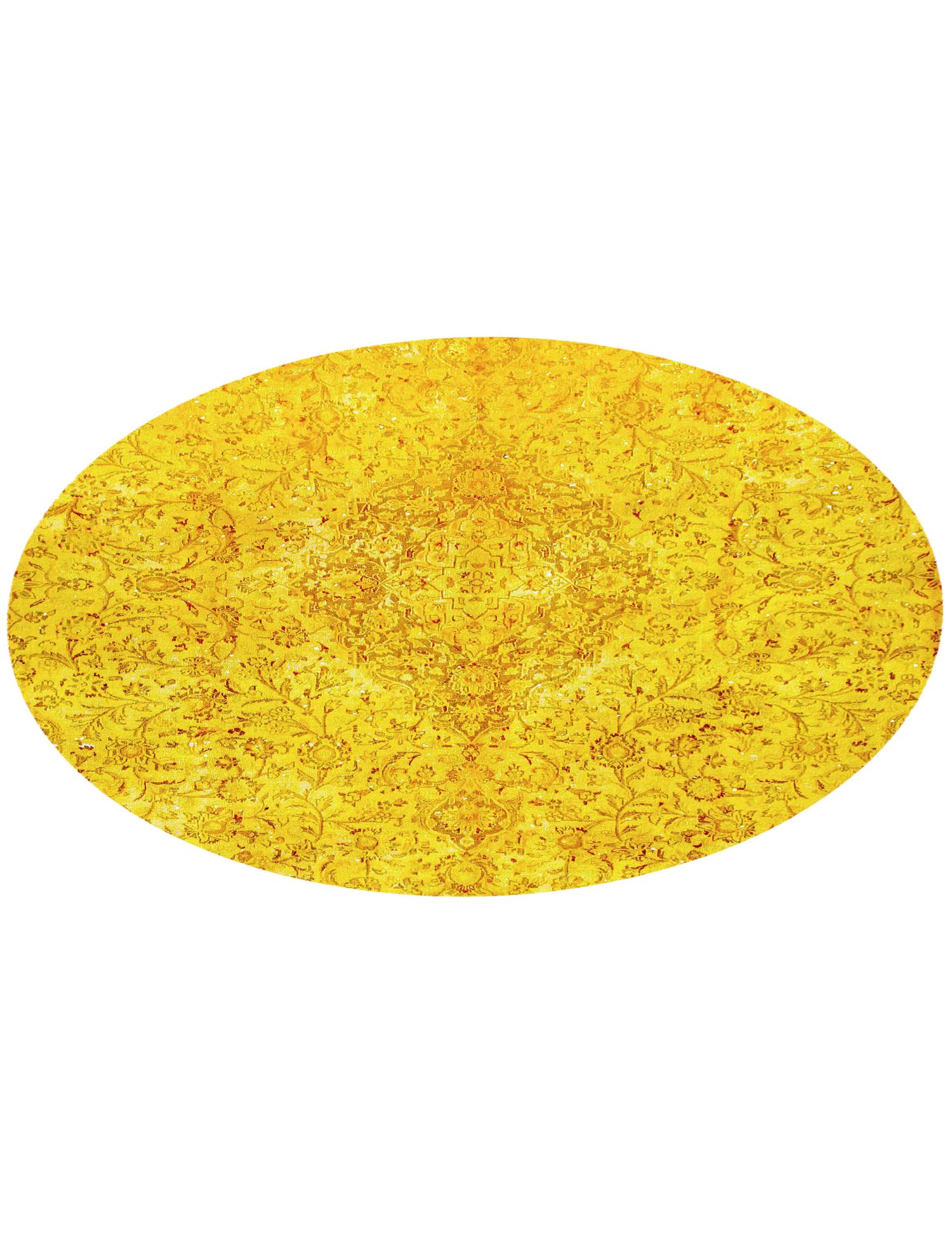 Persischer Vintage Teppich  gelb <br/>183 x 183 cm