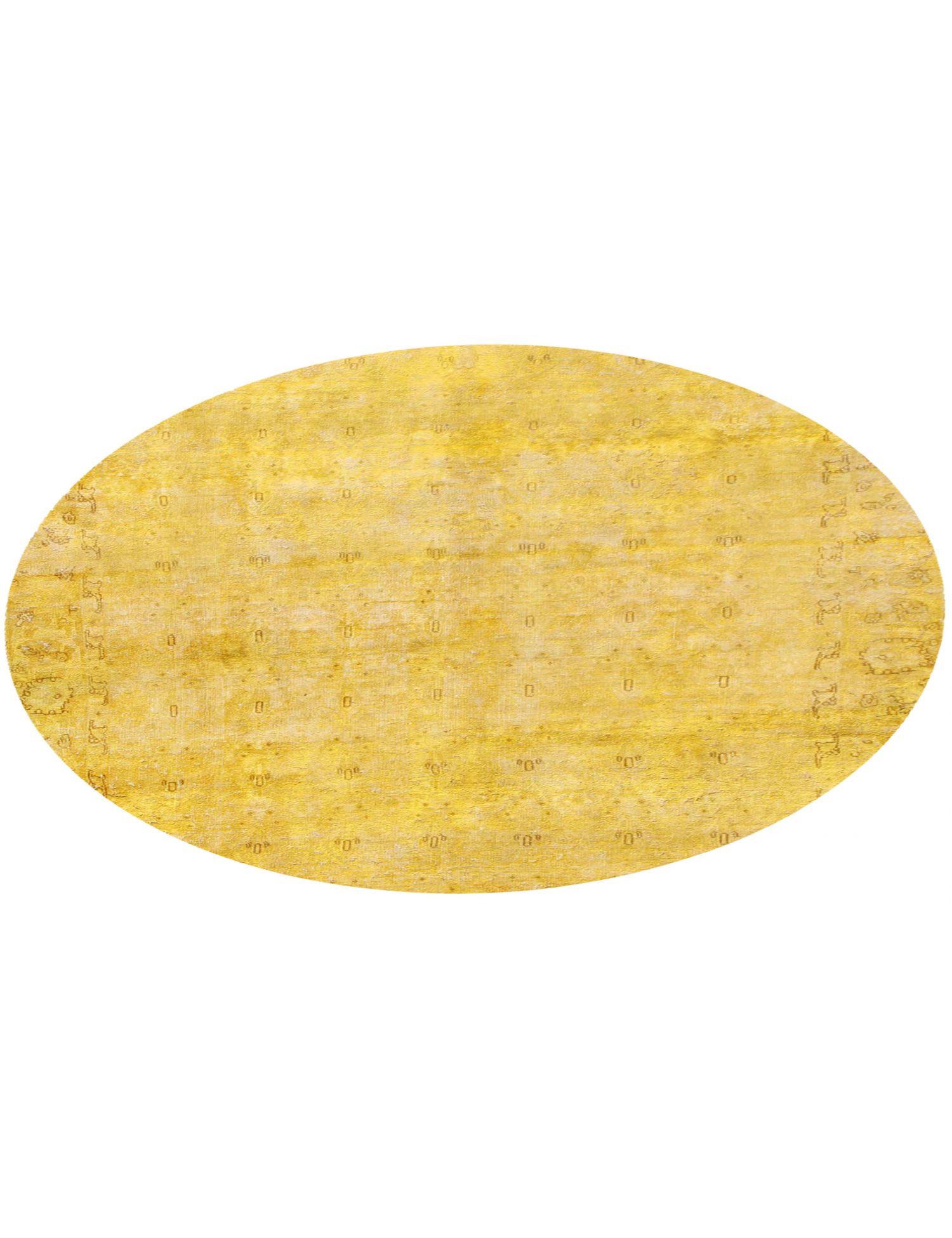 Rund  Vintage Teppich  gelb <br/>190 x 190 cm