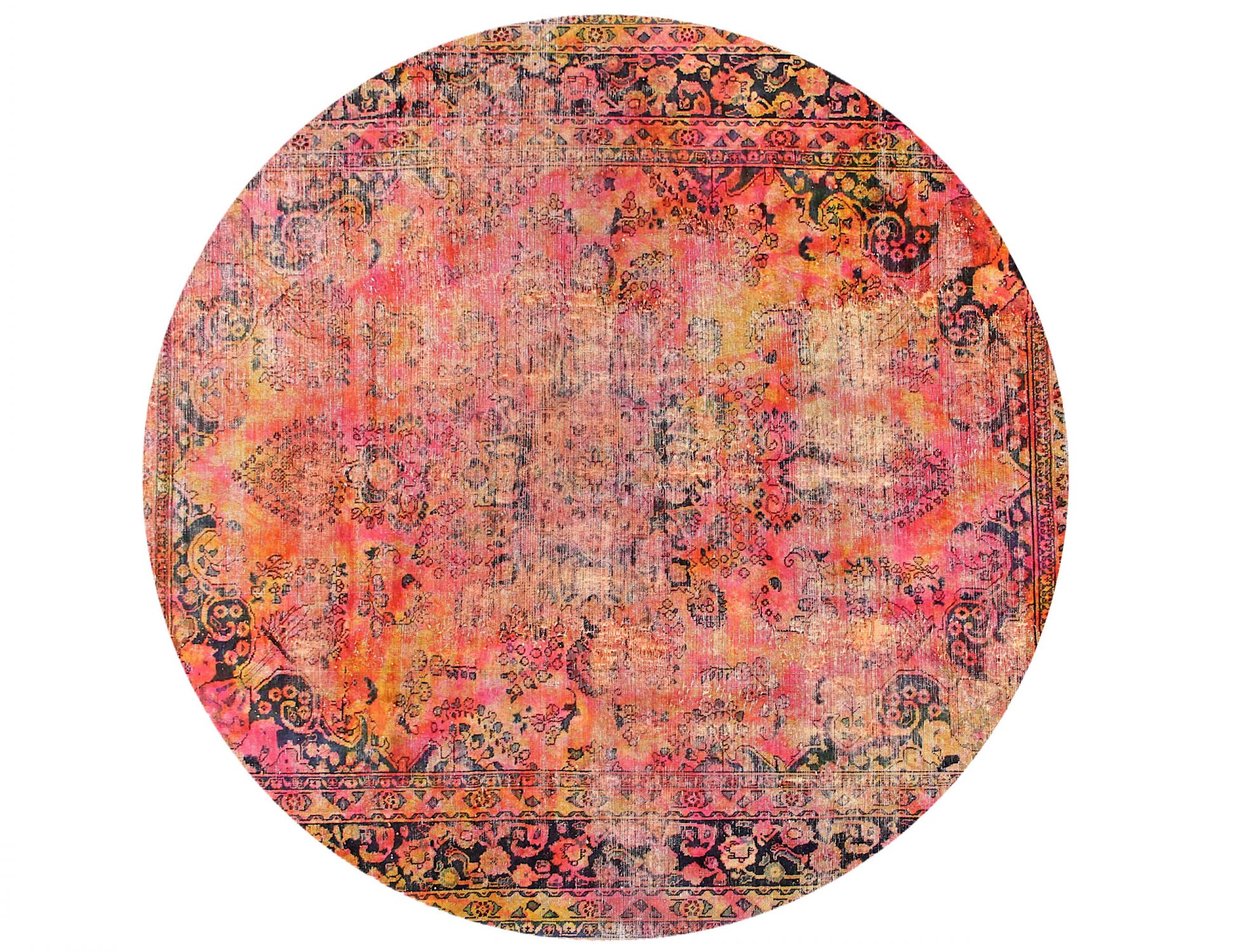 Rund  Vintage Teppich  mehrfarbig <br/>273 x 273 cm