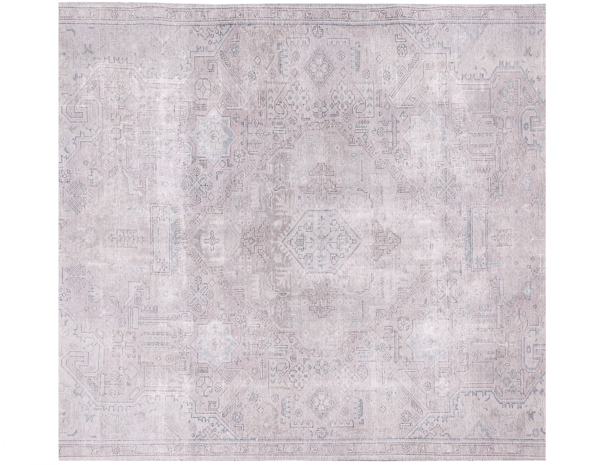 Quadrat  Vintage Teppich  grau <br/>202 x 202 cm