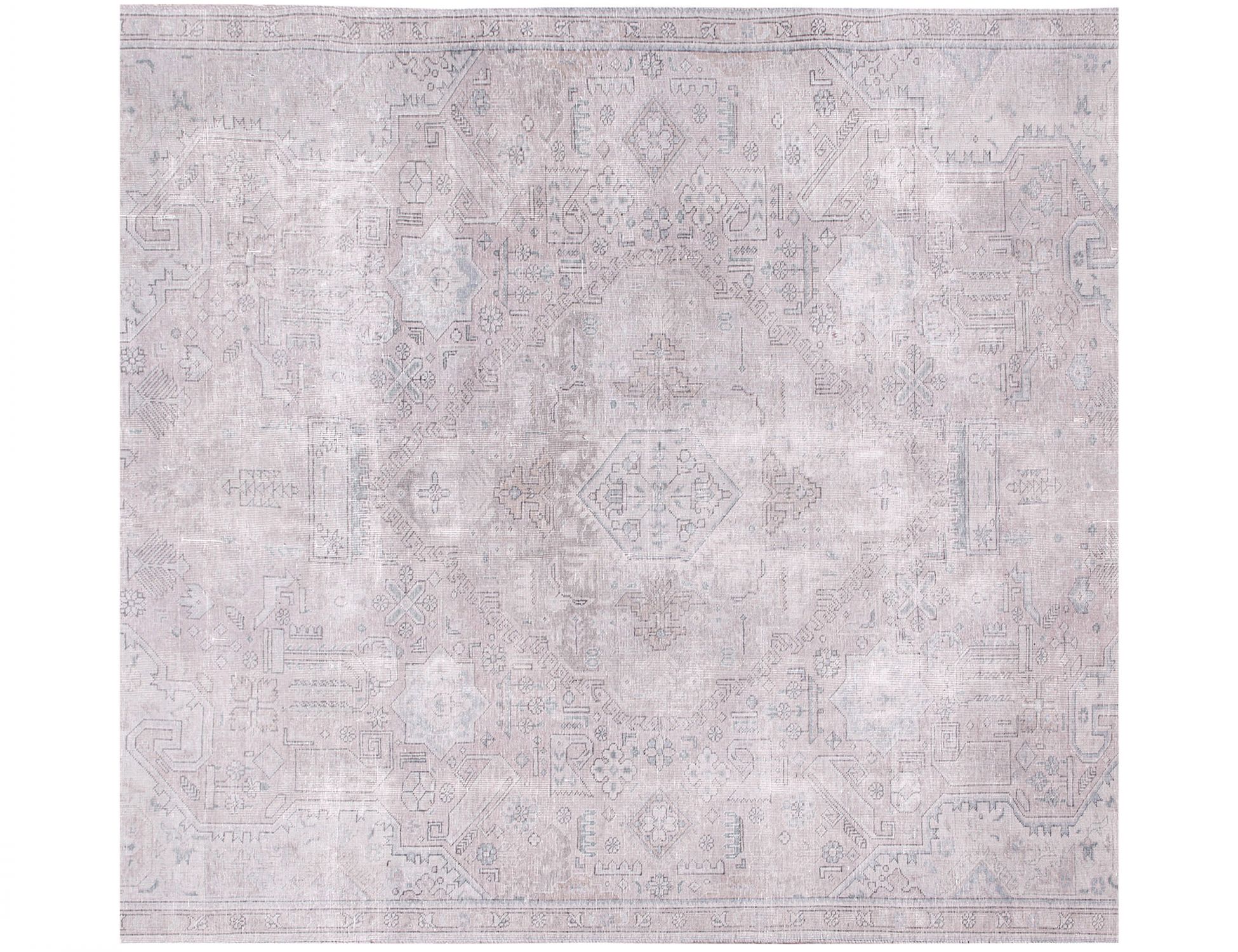 Tapis Persan vintage  grise <br/>202 x 202 cm