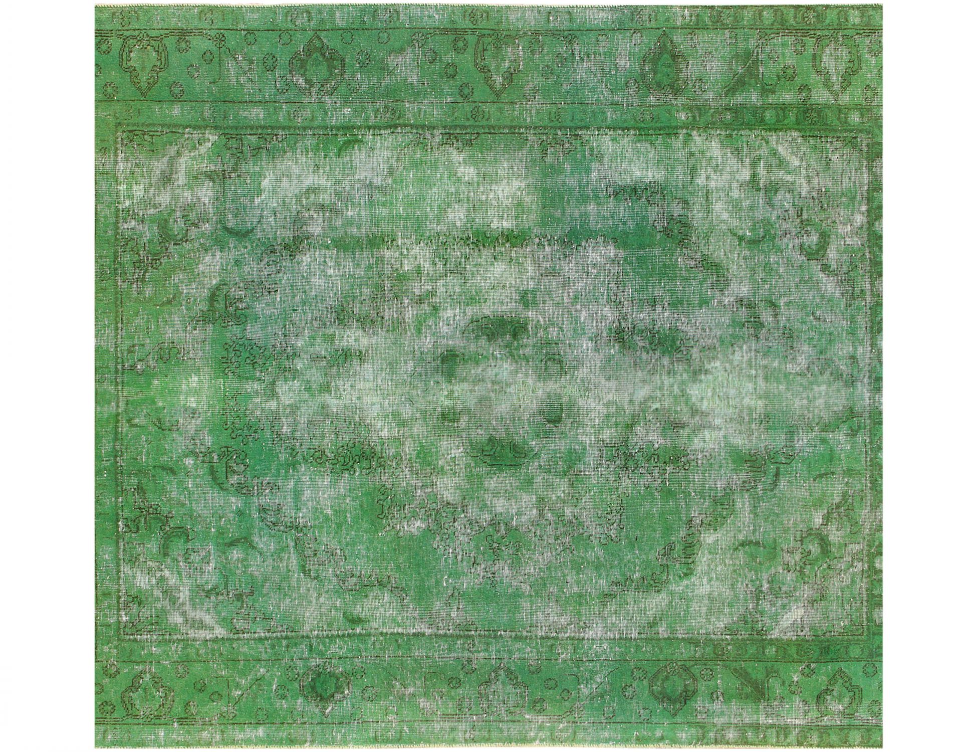 Tappeto vintage persiano  verde <br/>208 x 208 cm
