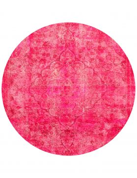 Rund  Vintage Teppich  rosa <br/>202 x 202 cm