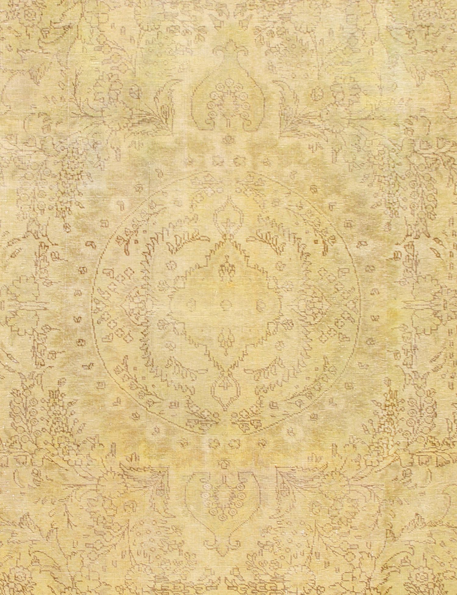 Perzisch Vintage Tapijt  geel <br/>214 x 214 cm