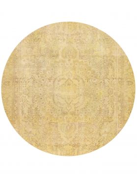 Round  Vintage Carpet  yellow  <br/>214 x 214 cm
