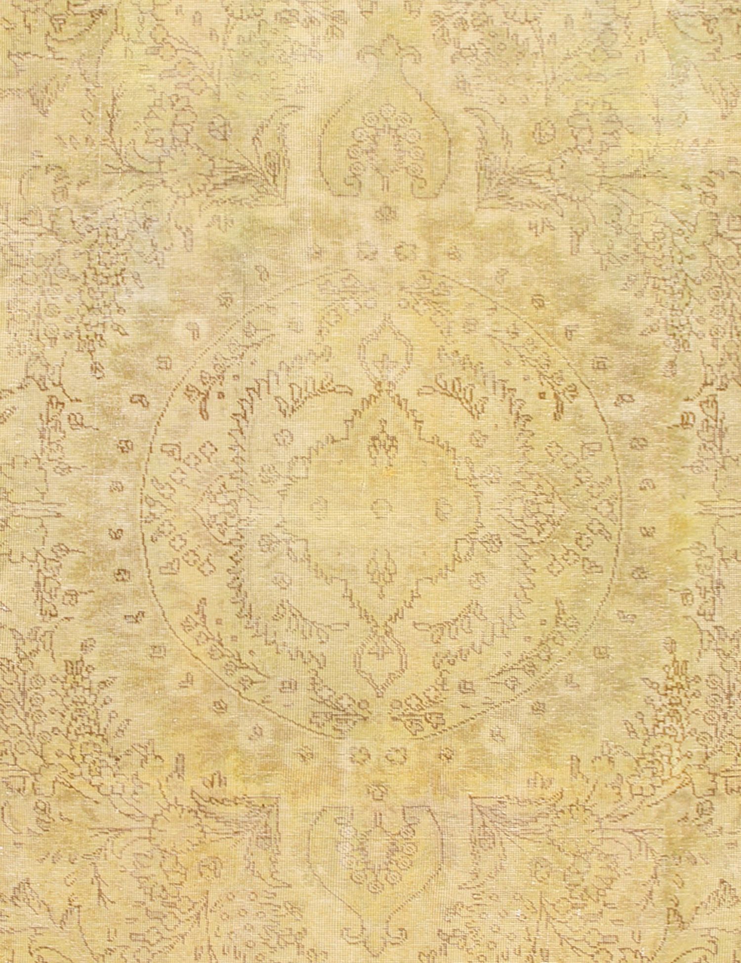 Rund  Vintage Teppich  gelb <br/>214 x 214 cm