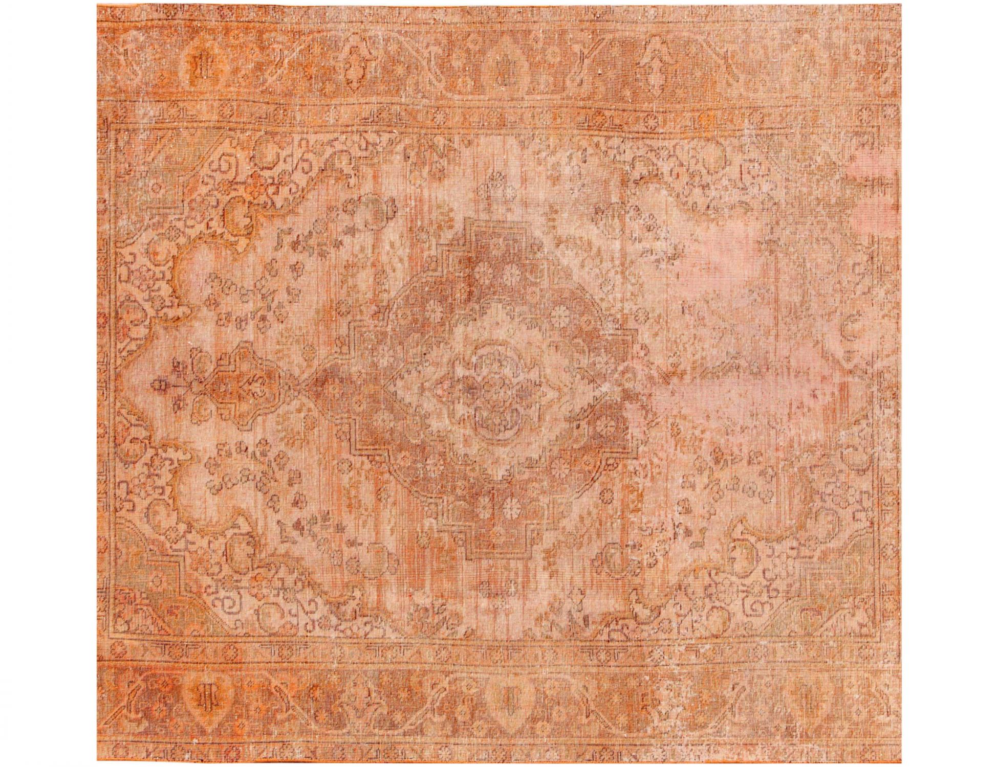 Tappeto vintage persiano  arancione <br/>191 x 191 cm