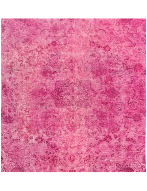 Rosa Persien Persischer Vintage Teppich 195 x 195 cm