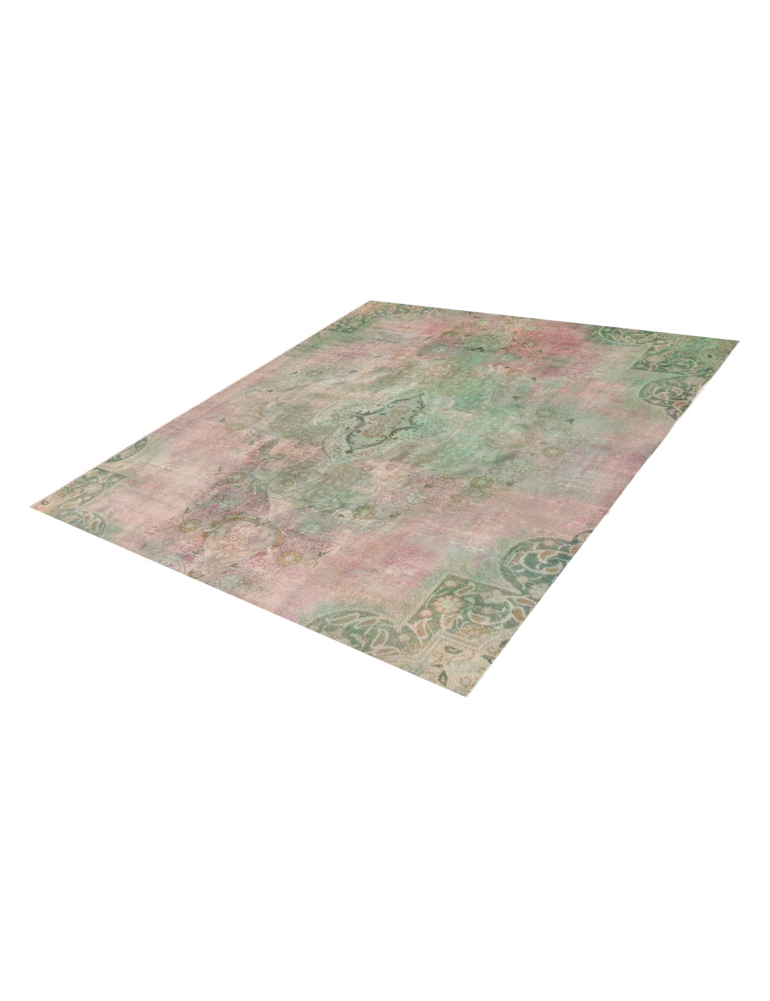 Quadrat  Vintage Teppich  grün <br/>184 x 184 cm