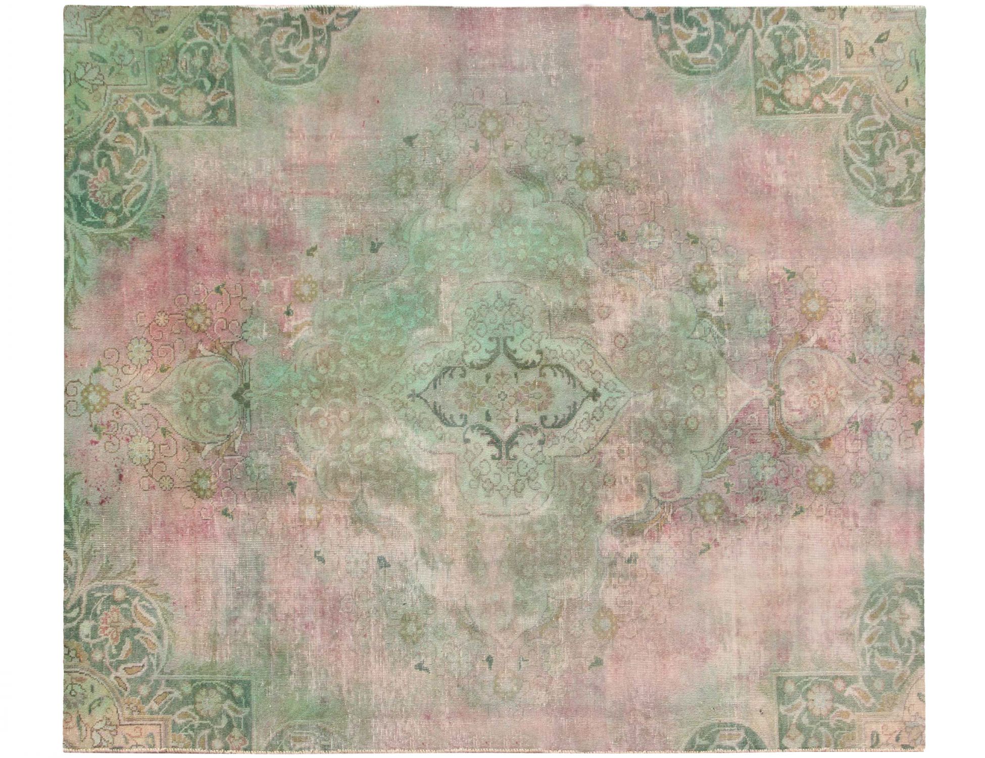 Persischer Vintage Teppich  grün <br/>240 x 184 cm