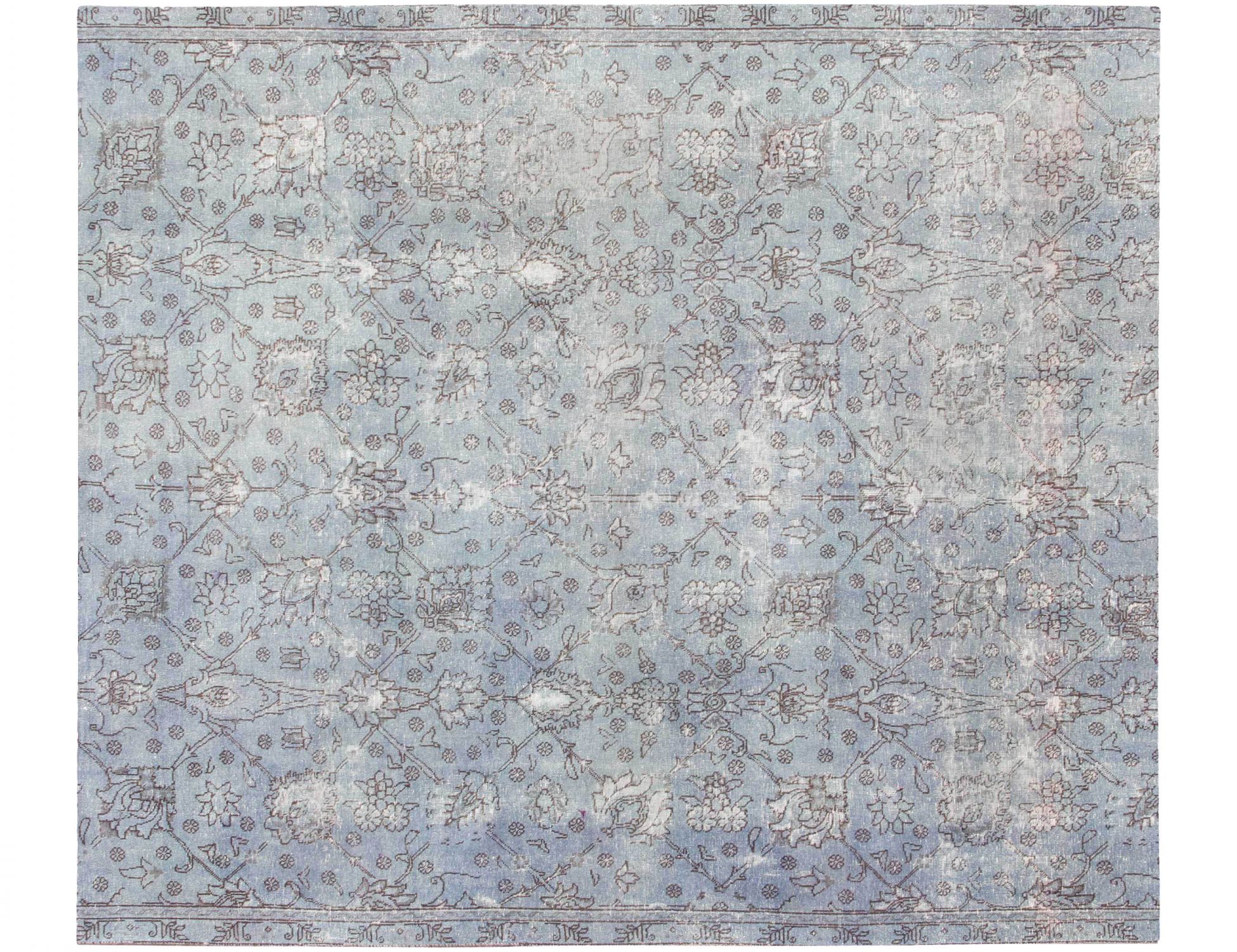 Quadrat  Vintage Teppich  blau <br/>260 x 223 cm
