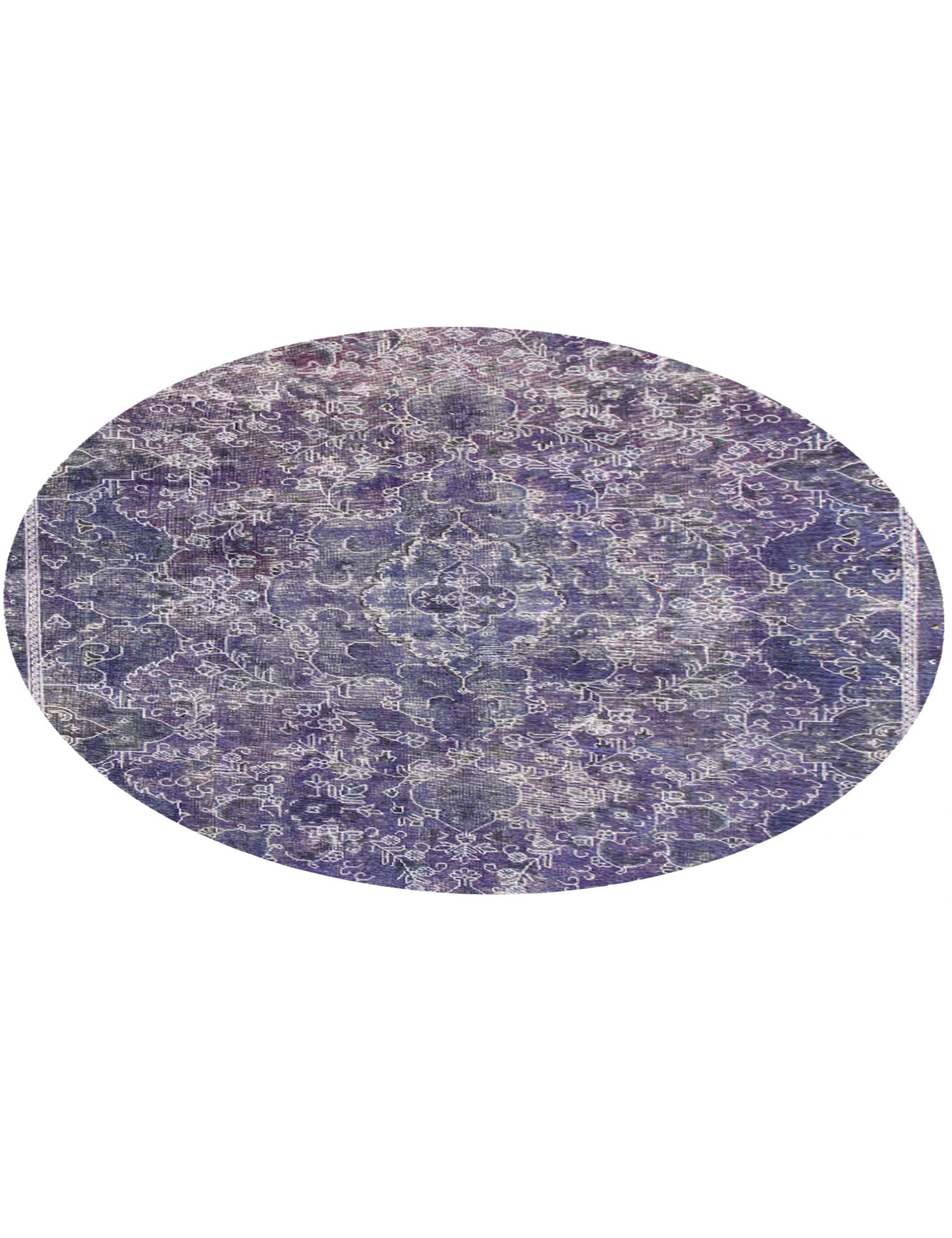Rund  Vintage Teppich  lila <br/>200 x 200 cm