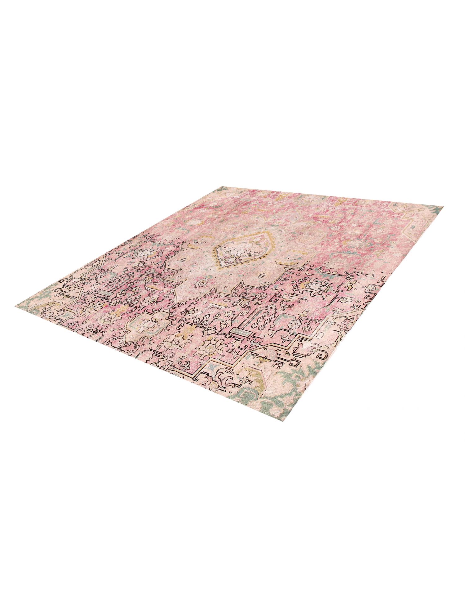 Tappeto vintage persiano  rosa <br/>217 x 217 cm