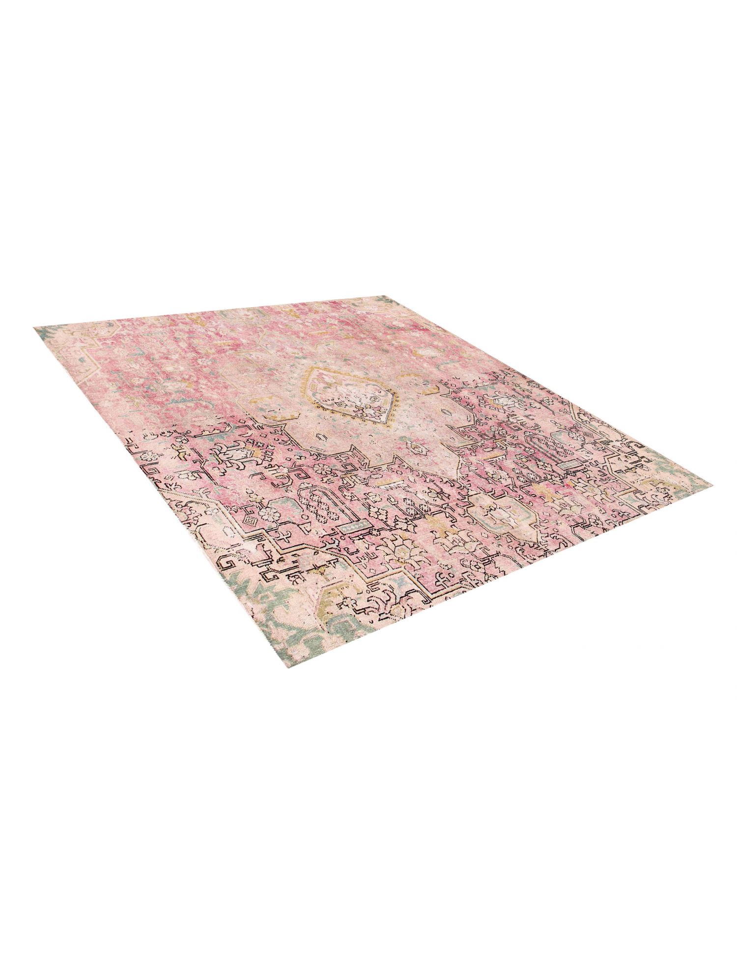 Tappeto vintage persiano  rosa <br/>217 x 217 cm