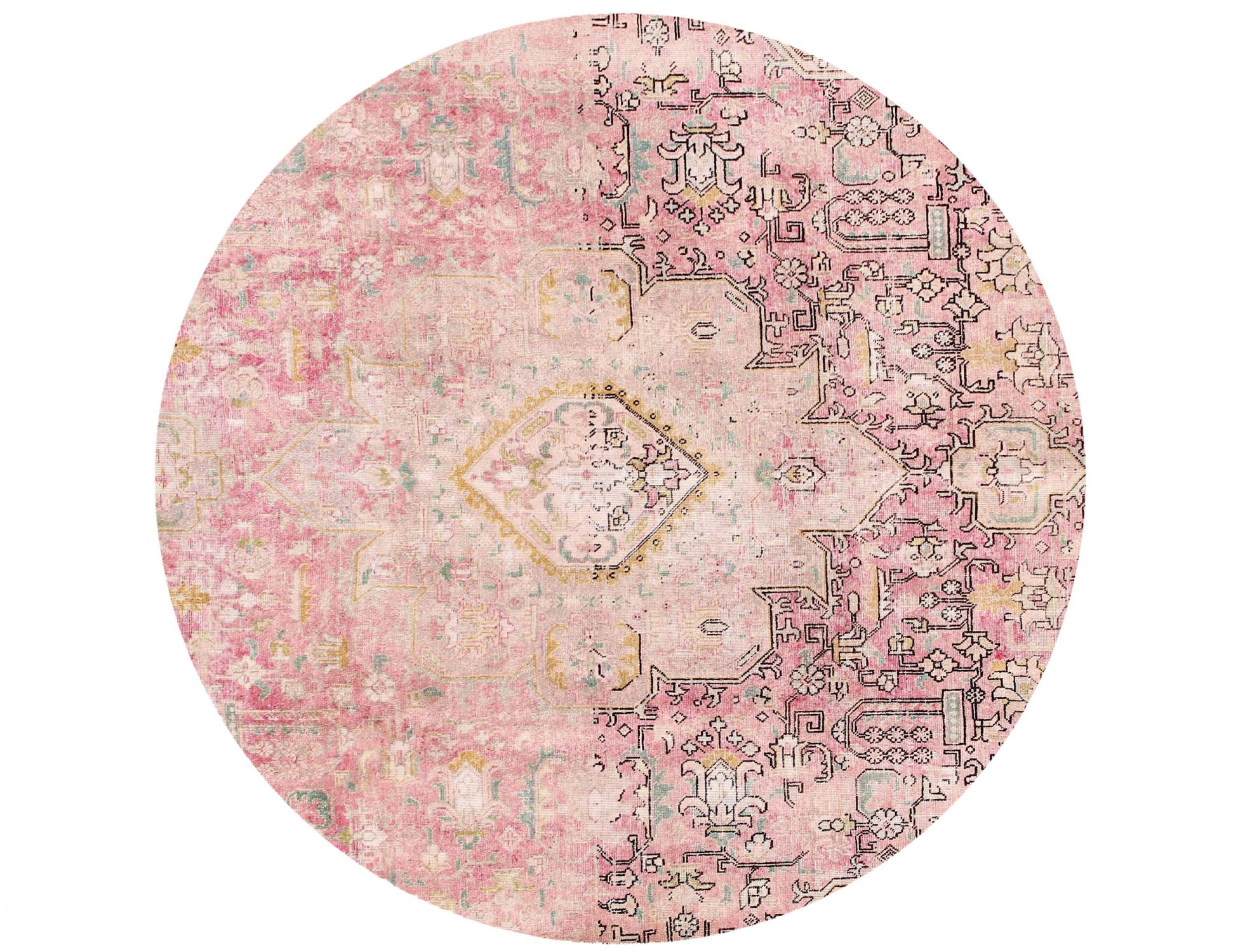 Persisk Vintagetæppe  rose <br/>217 x 217 cm