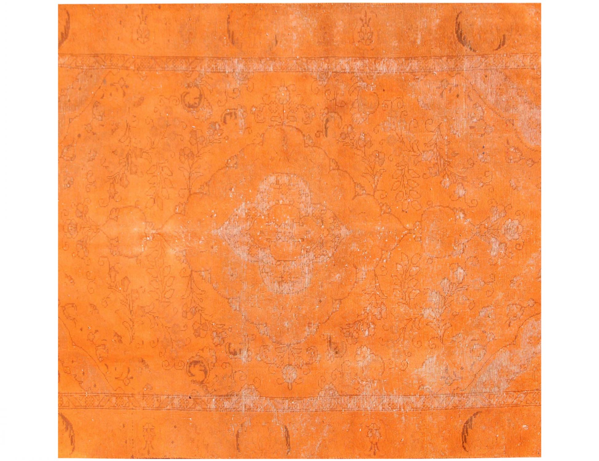 Quadrat  Vintage Teppich  orange <br/>174 x 174 cm