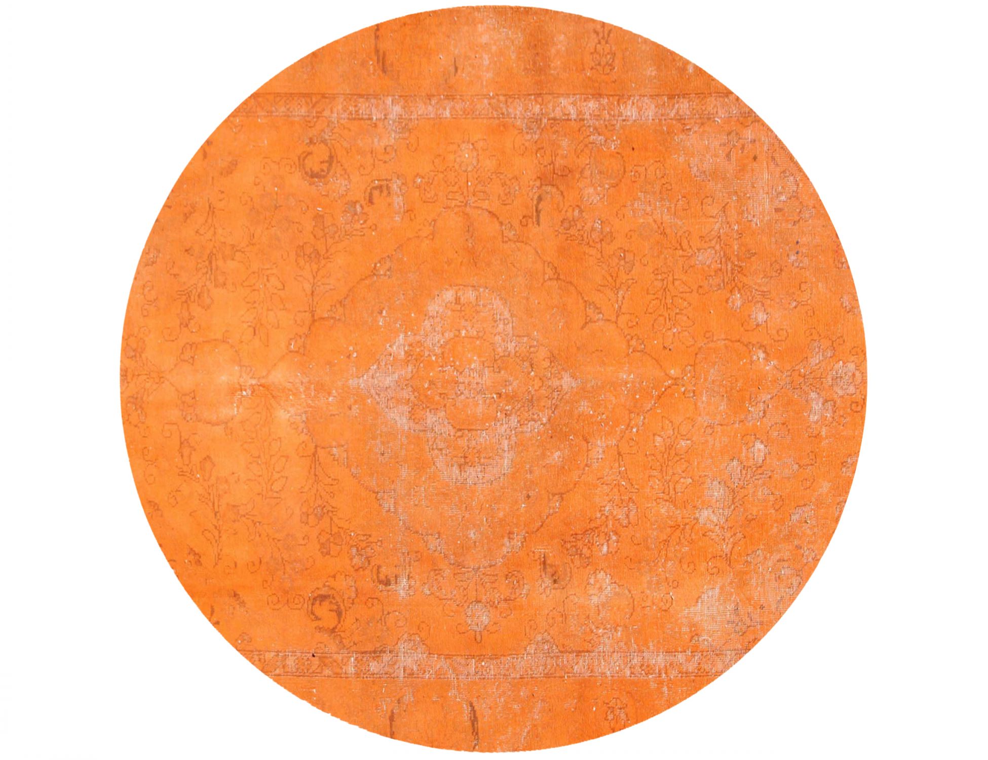 Tapis Persan vintage  orange <br/>174 x 174 cm