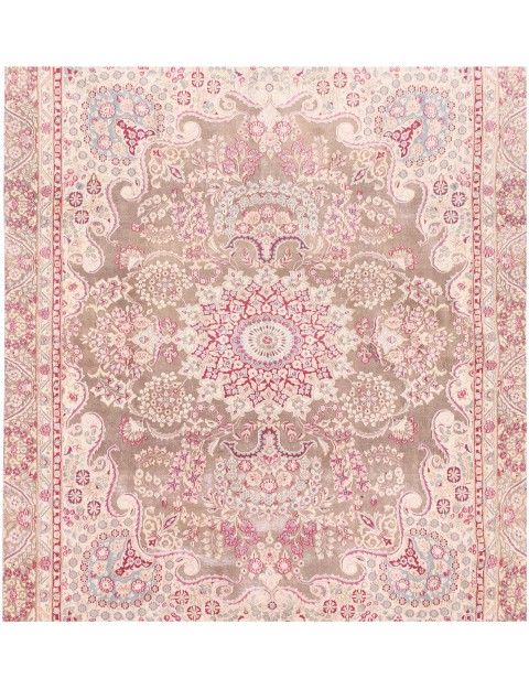 Beige Persien Persischer Vintage Teppich 247 x 247 cm