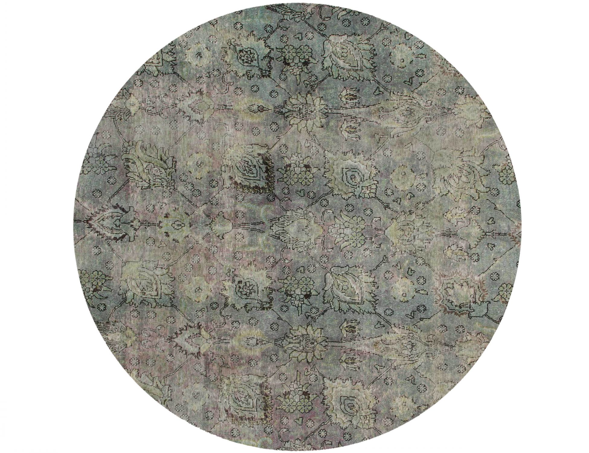 Rund  Vintage Teppich  grün <br/>192 x 192 cm