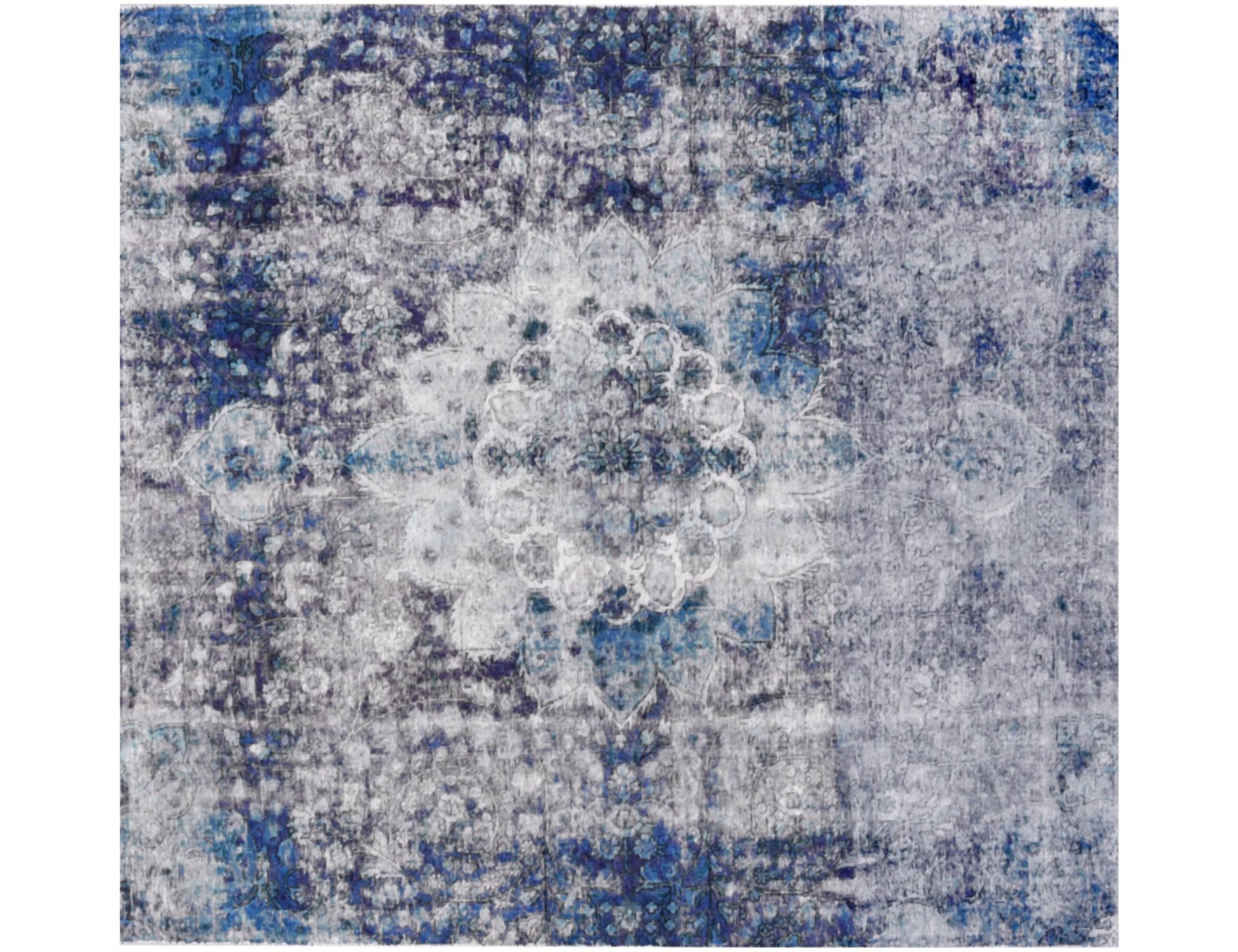 Persisk Vintagetæppe  blå <br/>200 x 200 cm