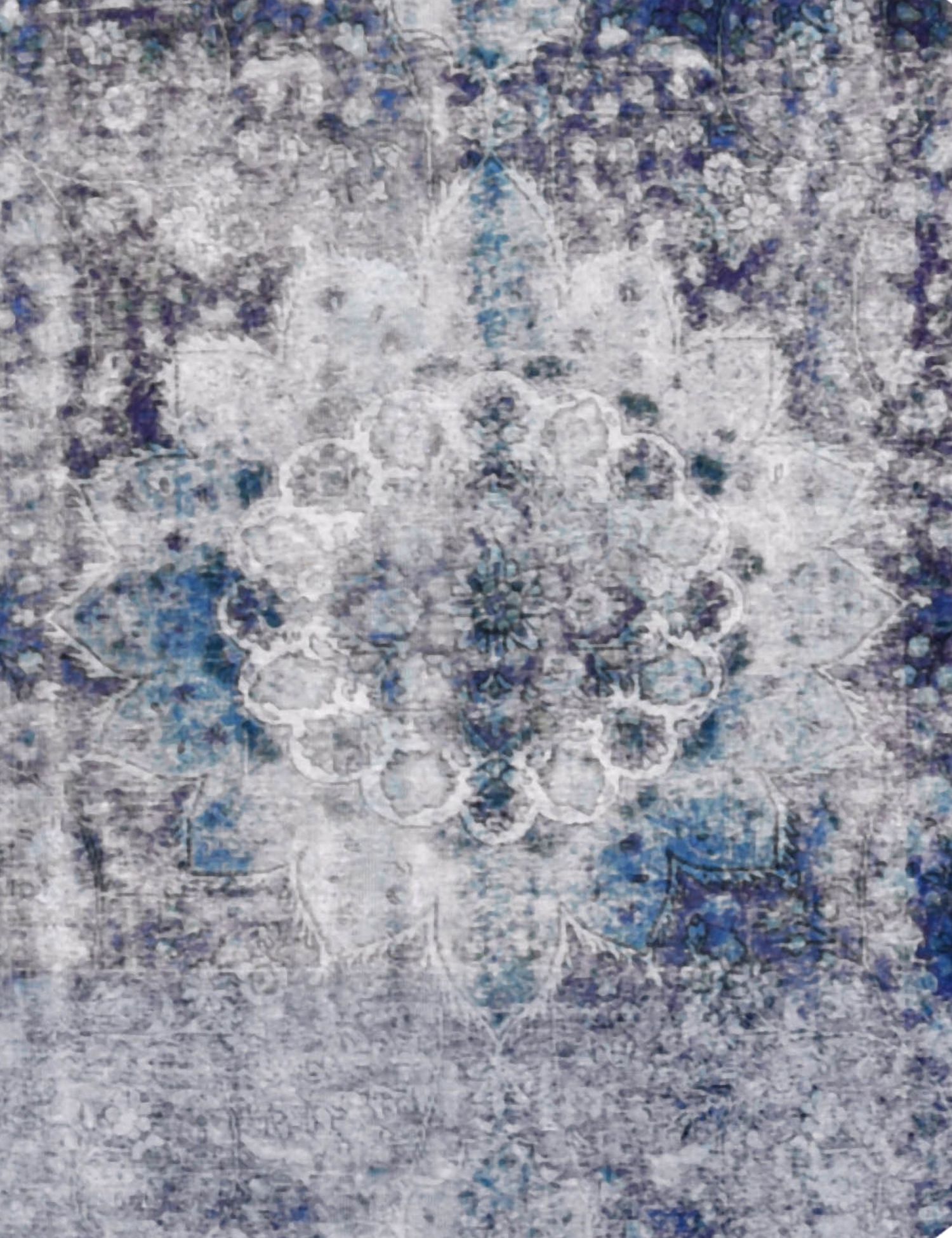 Rund  Vintage Teppich  blau <br/>200 x 200 cm