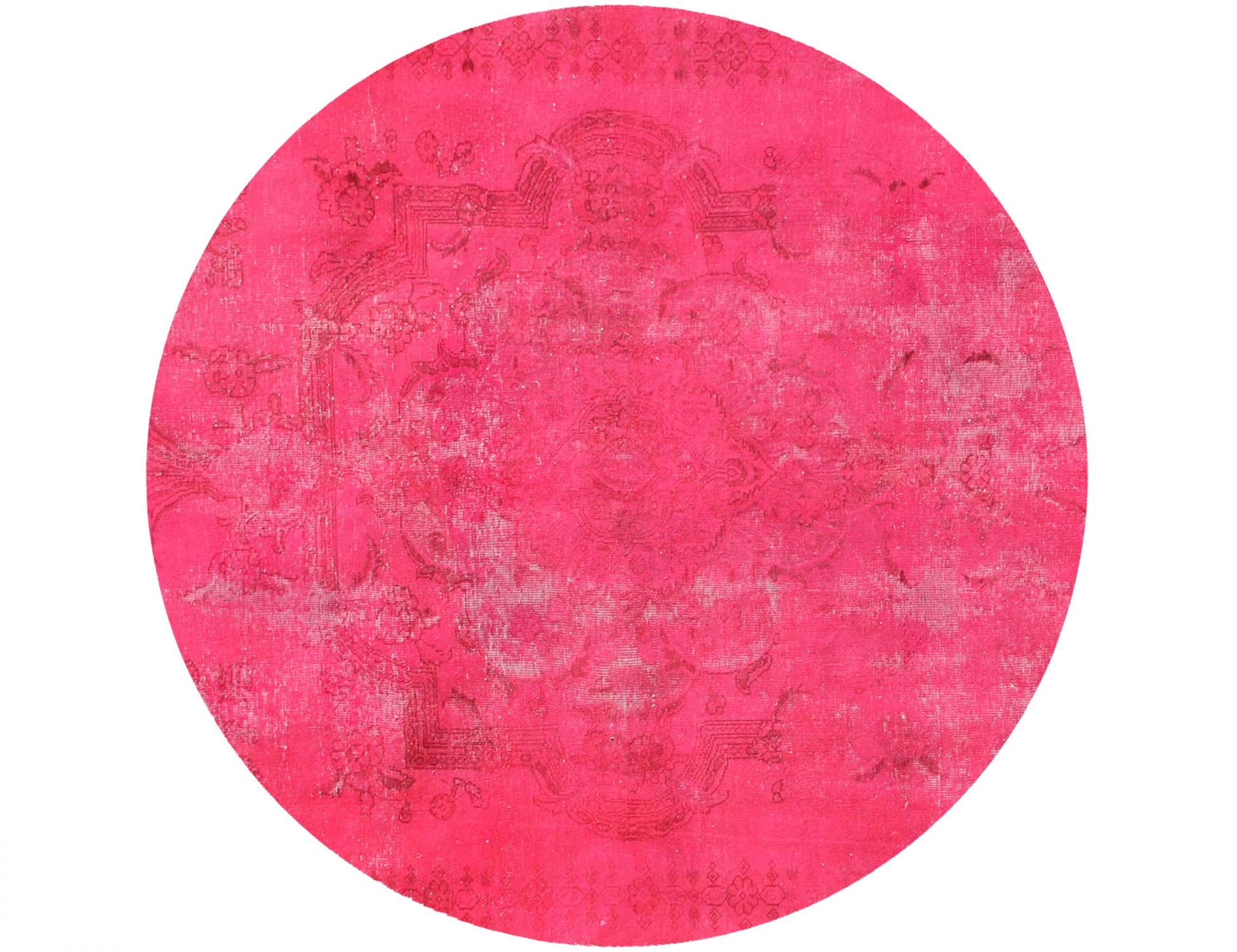 Round  Vintage Carpet  pink  <br/>200 x 200 cm