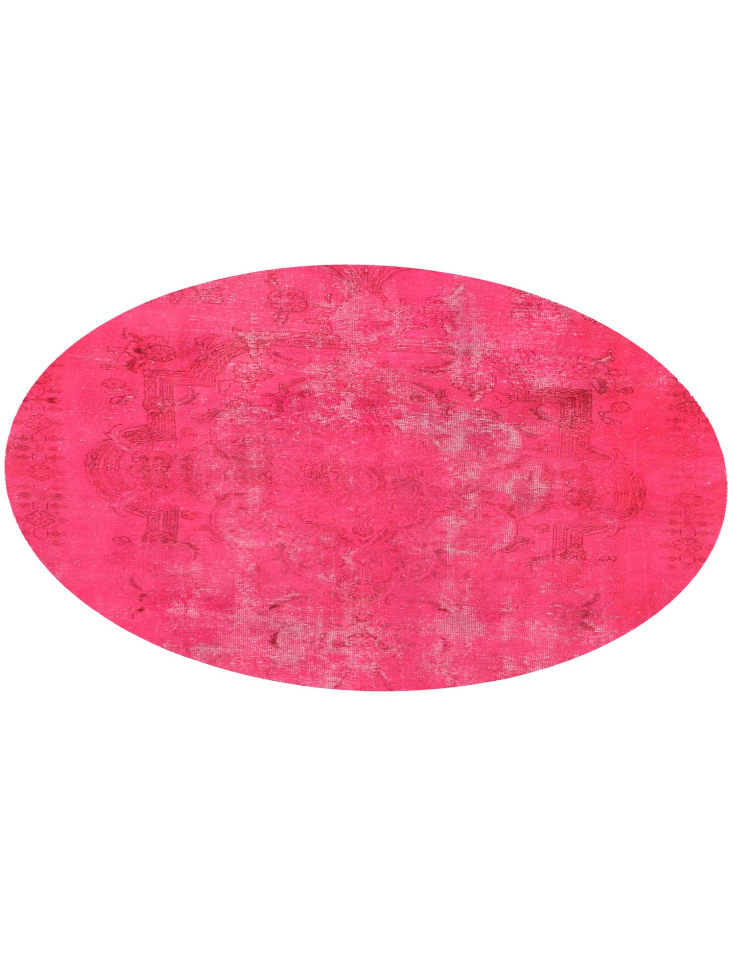 Rund  Vintage Teppich  rosa <br/>200 x 200 cm